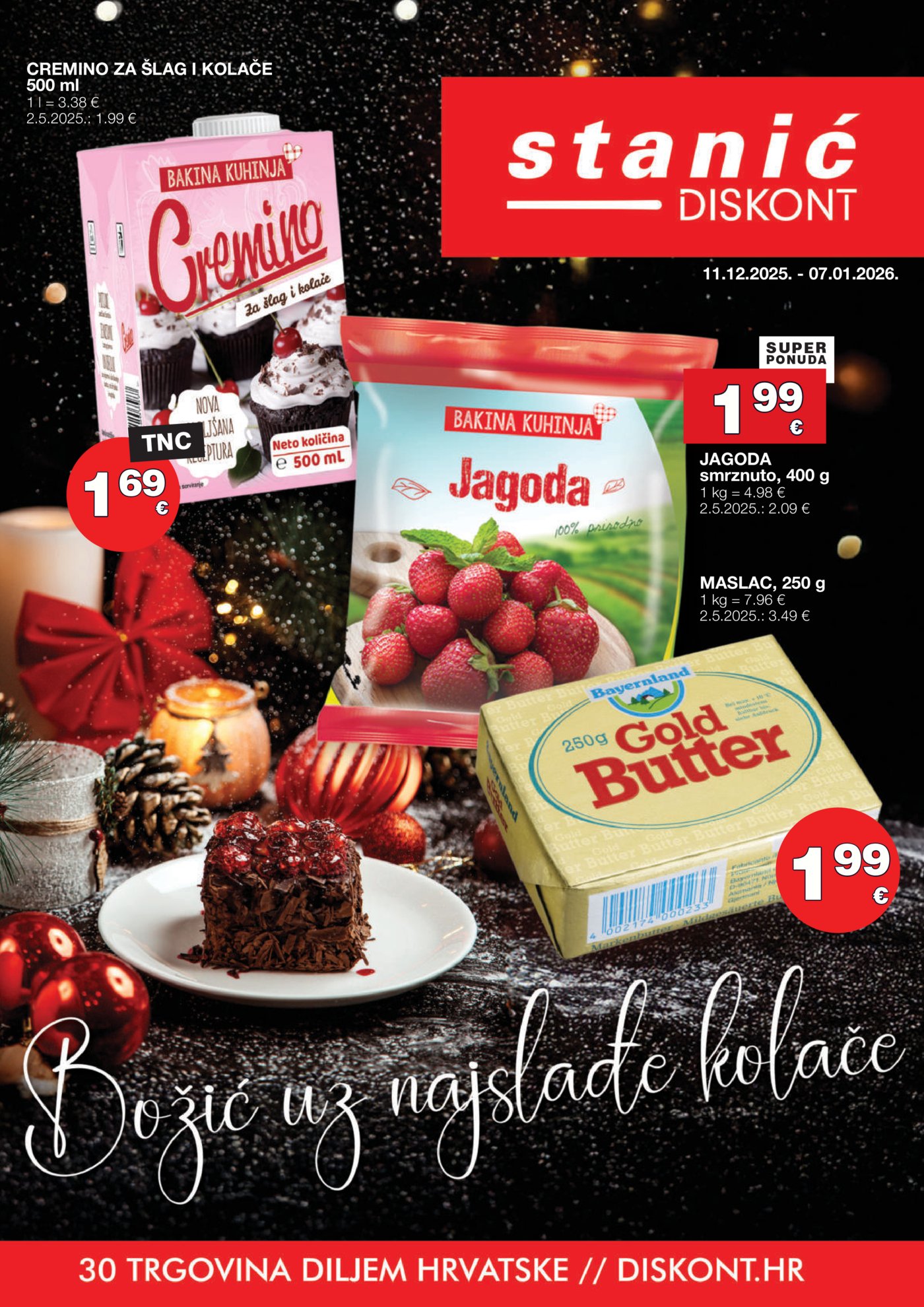 Diskont Stanić katalog Kolači 11.12.-07.01.2025.