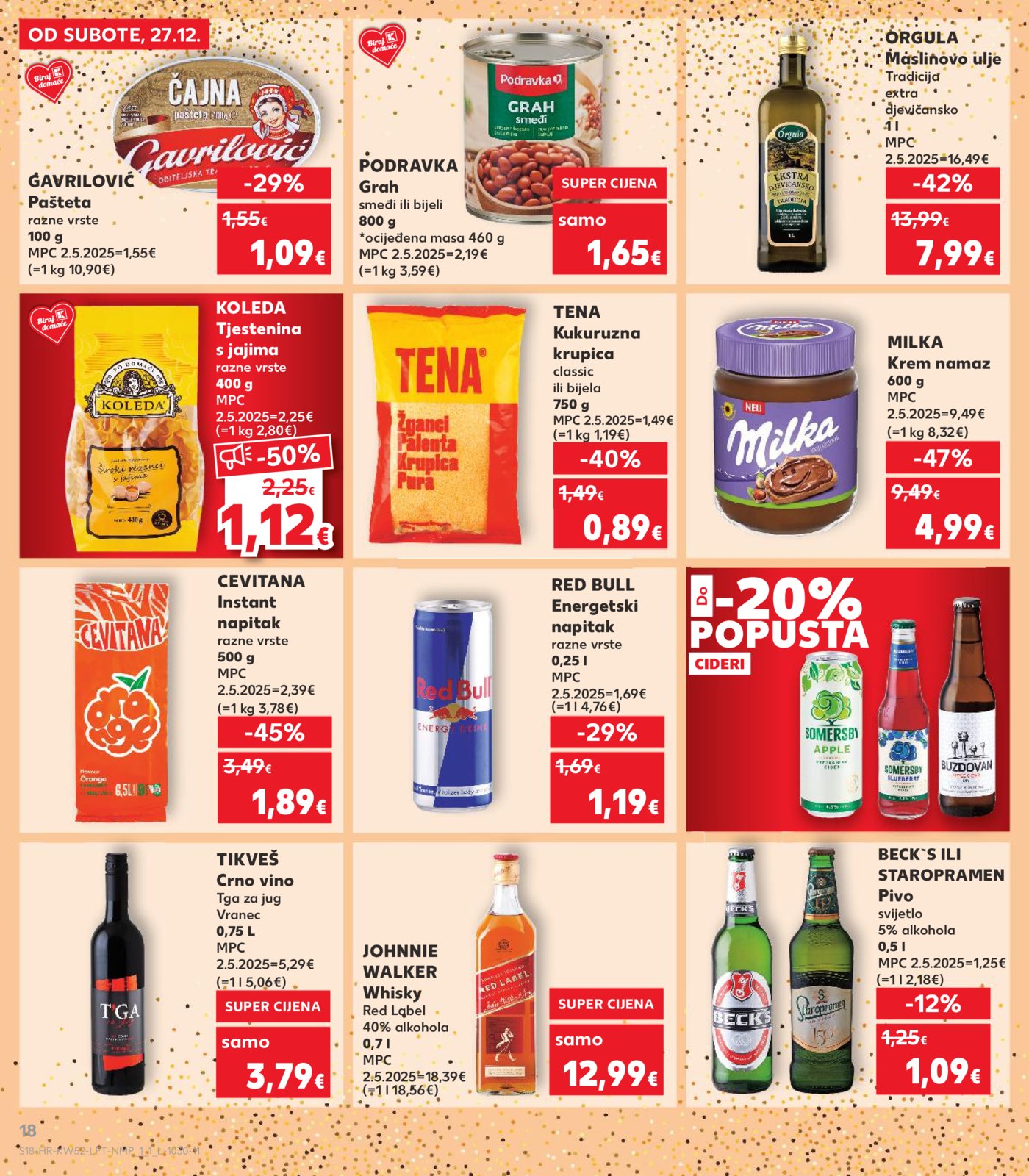 Kaufland katalog Akcija 27.12. - 01.01.2026. Odabrane poslovnice