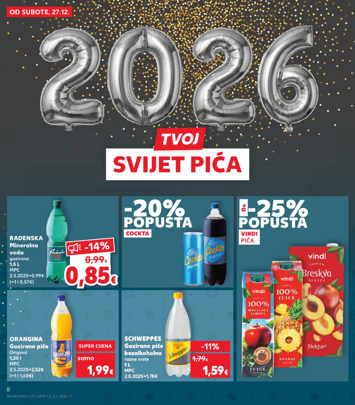 Kaufland katalog Akcija 27.12. - 01.01.2026. Odabrane poslovnice