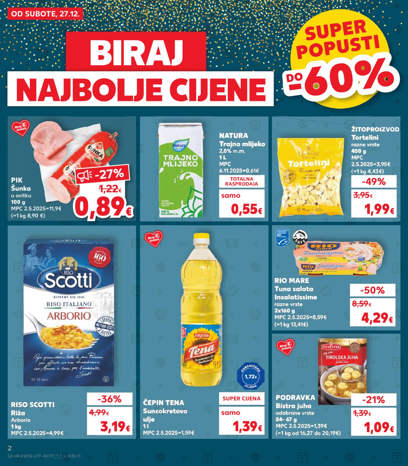 Kaufland katalog Akcija 27.12. - 01.01.2026. VG, Po, Ro, Vo, Vu, DS, Ma, Iv, Lu