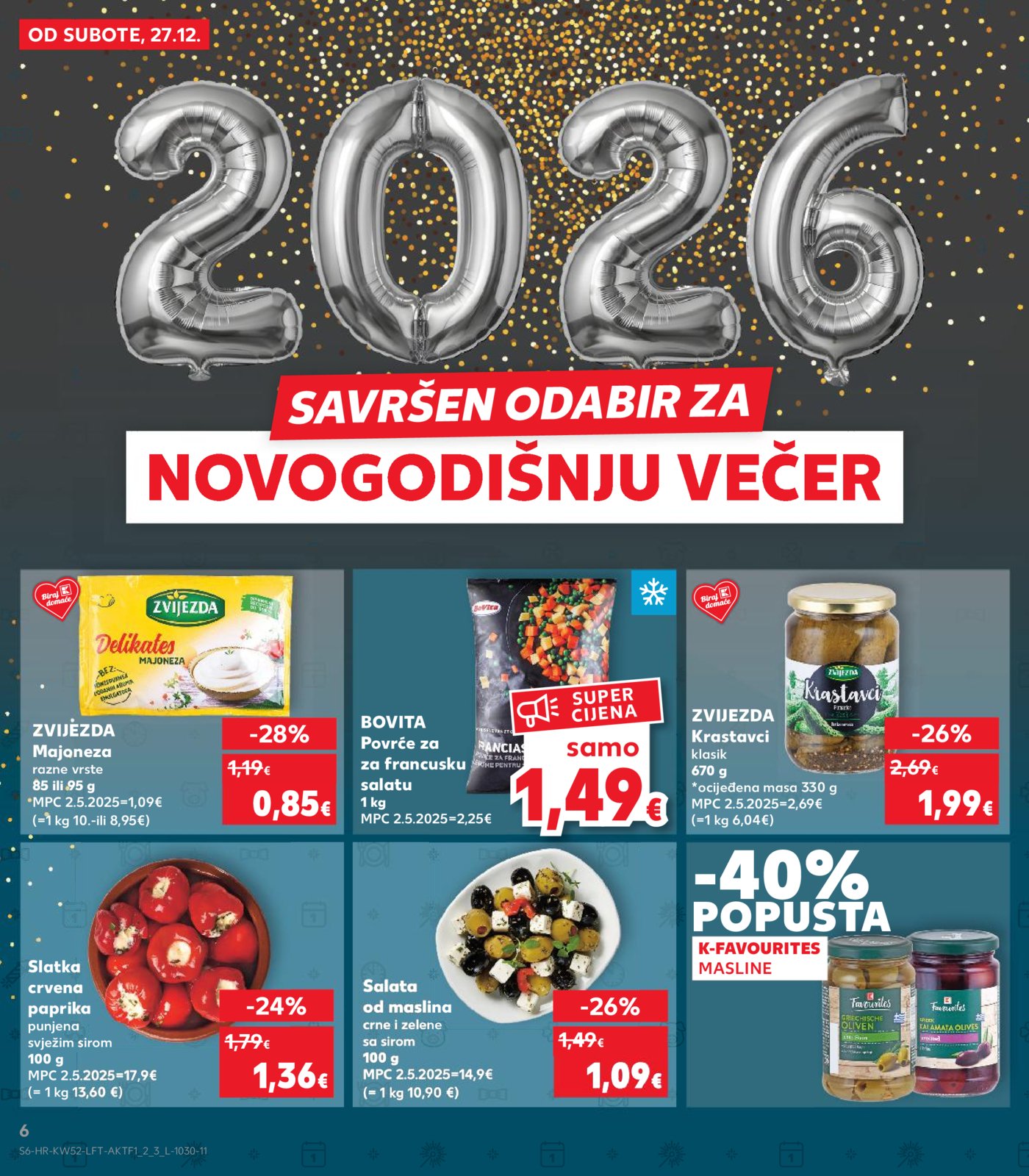 Kaufland katalog Akcija 27.12. - 01.01.2026. VG, Po, Ro, Vo, Vu, DS, Ma, Iv, Lu