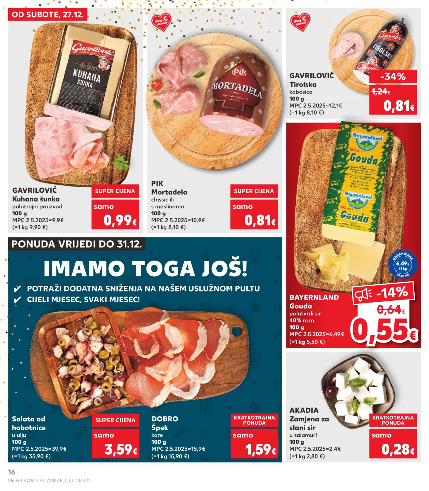 Kaufland katalog Akcija 27.12. - 01.01.2026. VG, Po, Ro, Vo, Vu, DS, Ma, Iv, Lu