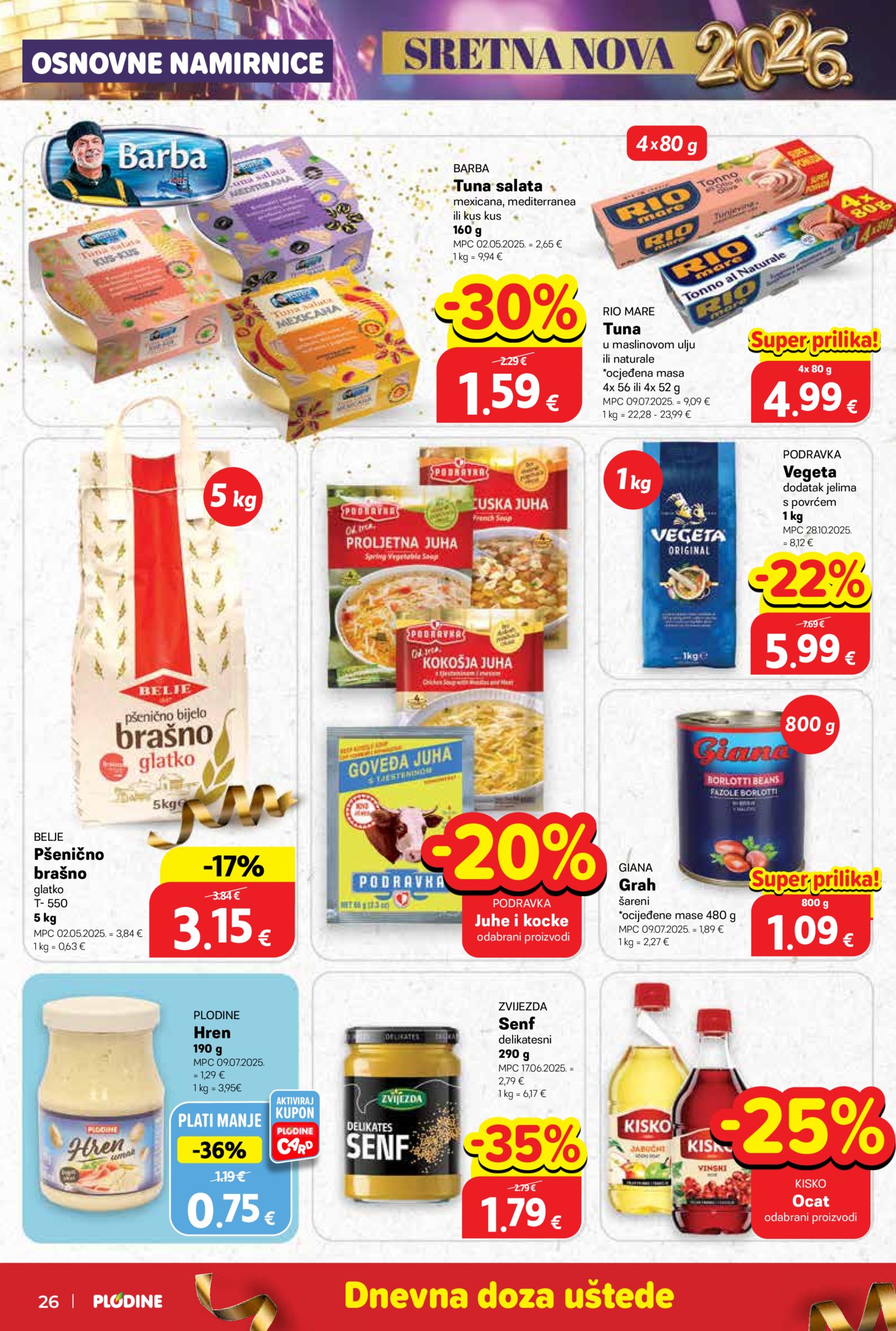Plodine katalog Akcija 27.12. - 31.12.2025.