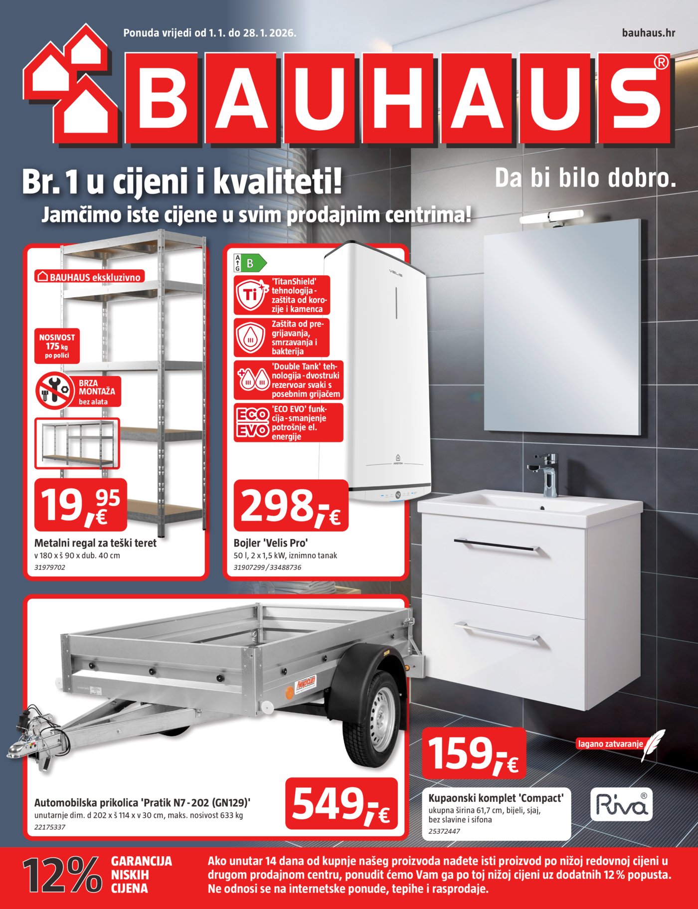 Bauhaus katalog Akcija 01.01.-28.01.2026