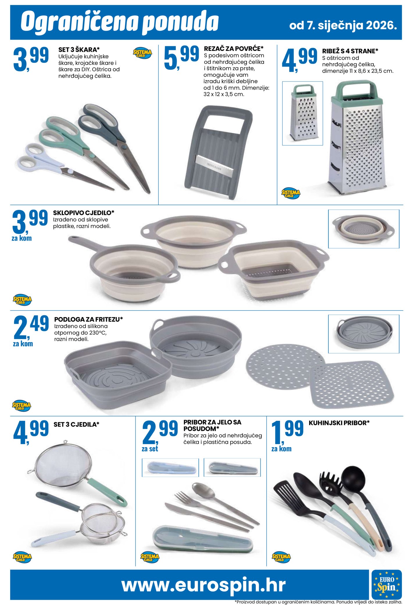 Eurospin katalog Akcija 07.01. - 13.01.2026.