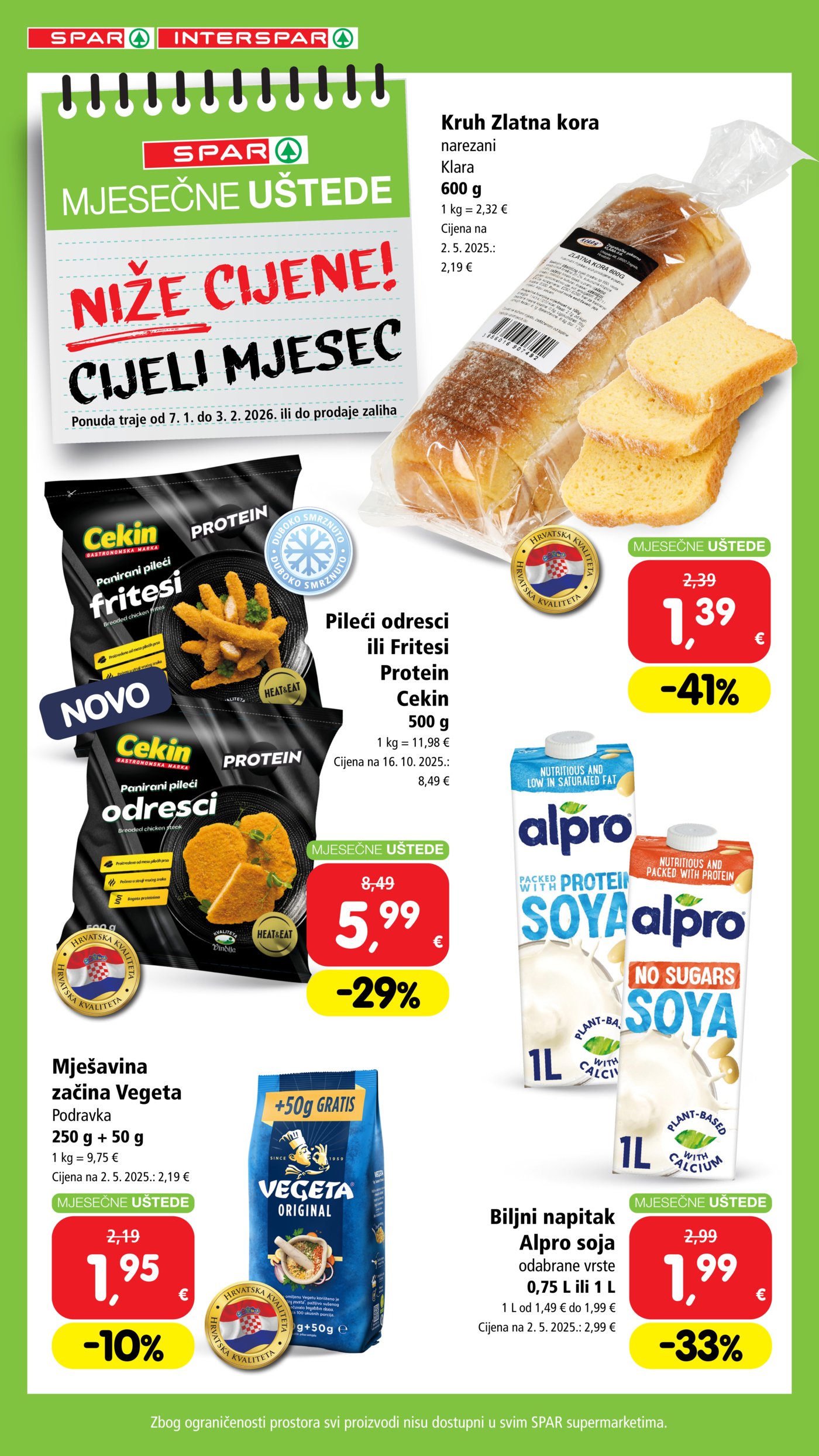 Interspar katalog Mjesečna ušteda 07.01. - 03.02.2026.