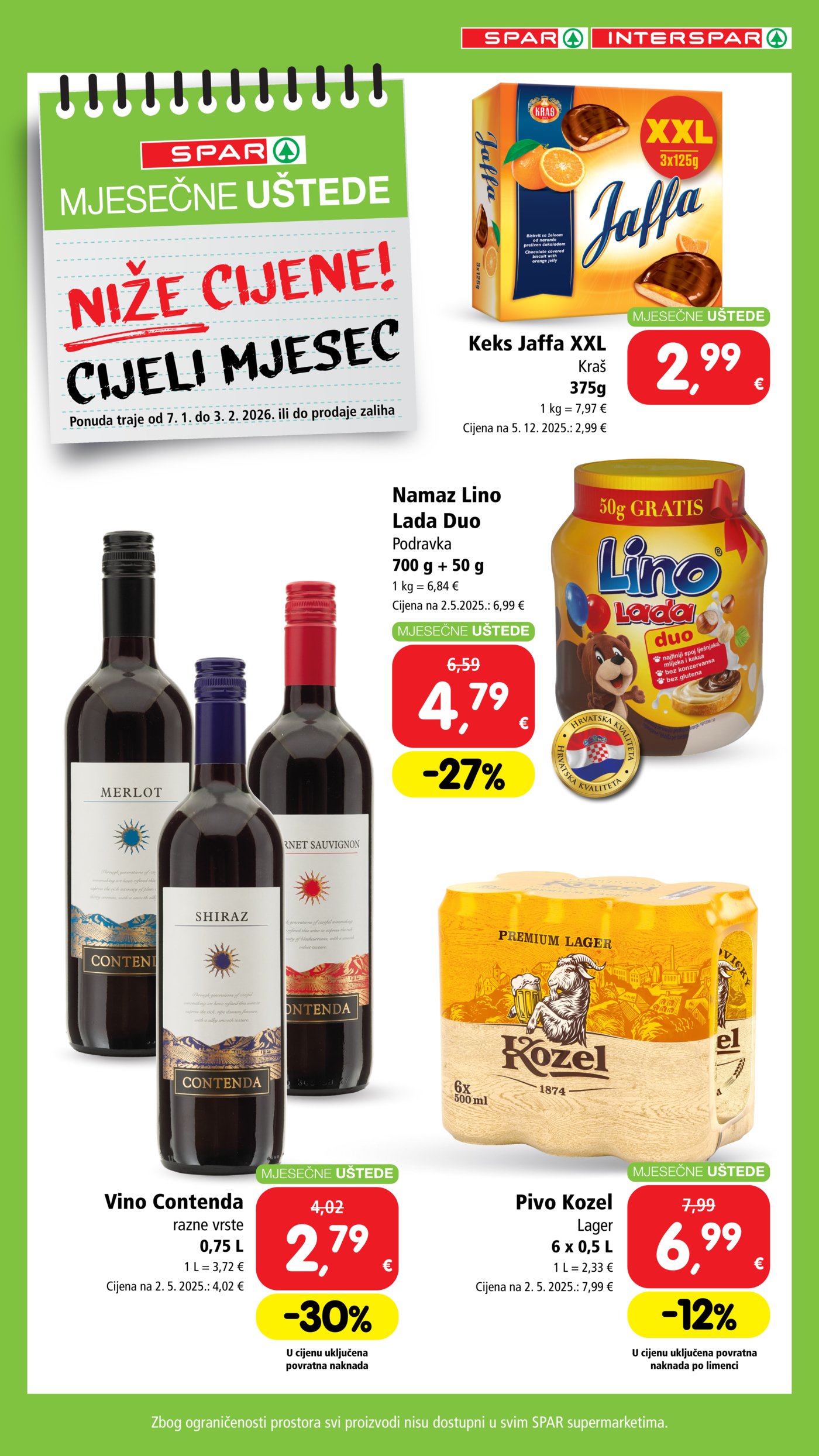 Interspar katalog Mjesečna ušteda 07.01. - 03.02.2026.