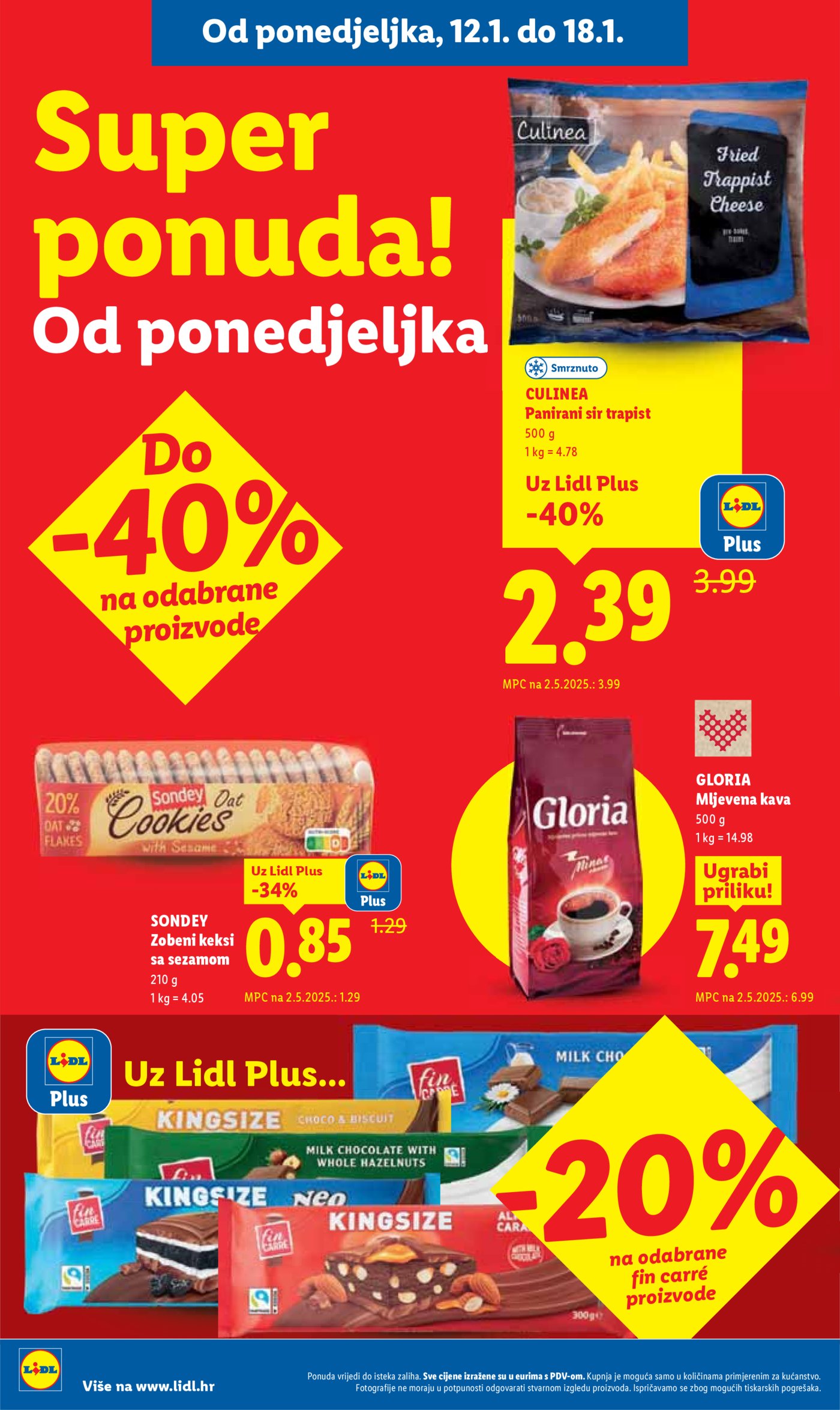 Lidl Super ponuda od ponedjeljka 12.01.-18.01.2026.