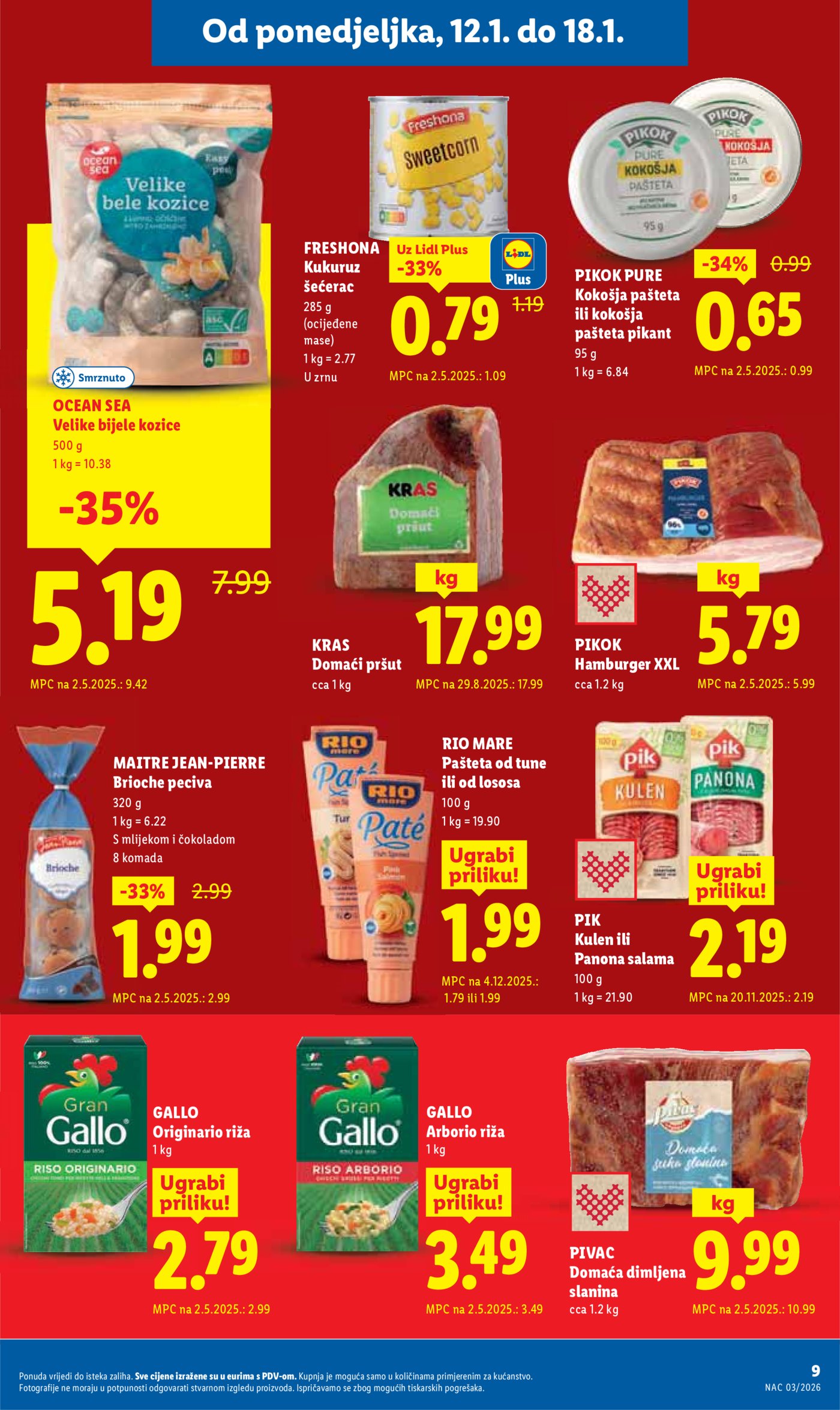 Lidl Super ponuda od ponedjeljka 12.01.-18.01.2026.