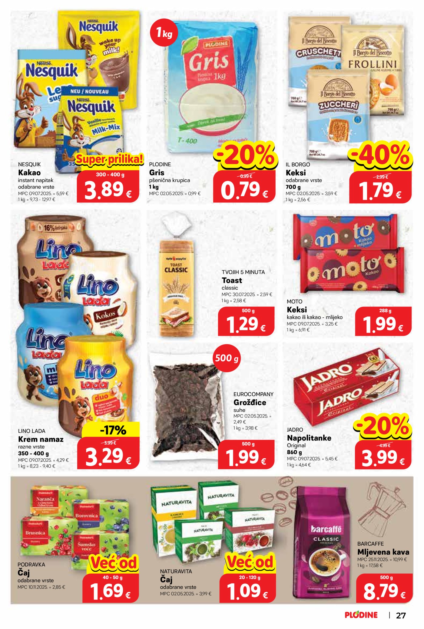 Plodine katalog Akcija 07.01. - 13.01.2026.