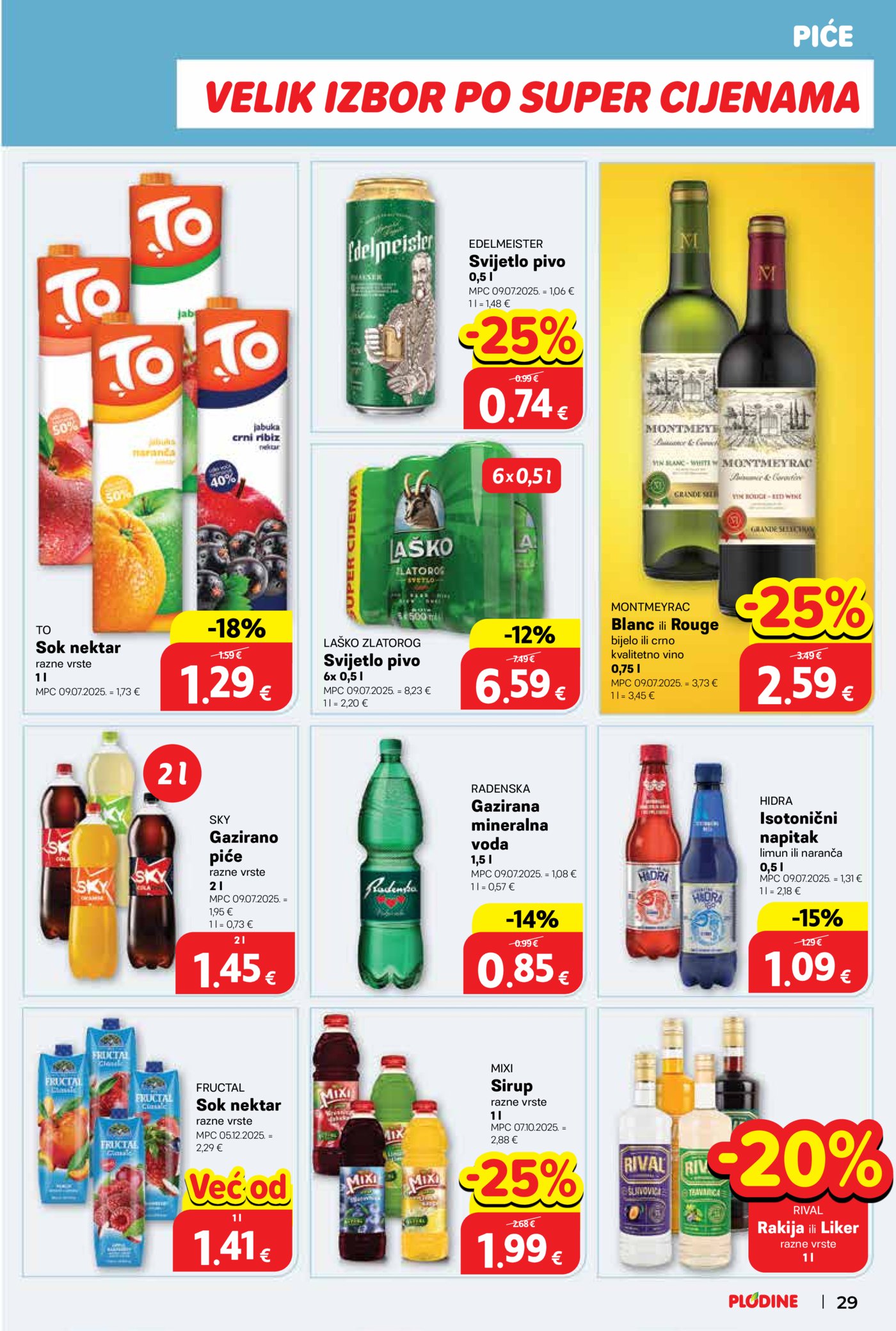 Plodine katalog Akcija 07.01. - 13.01.2026.