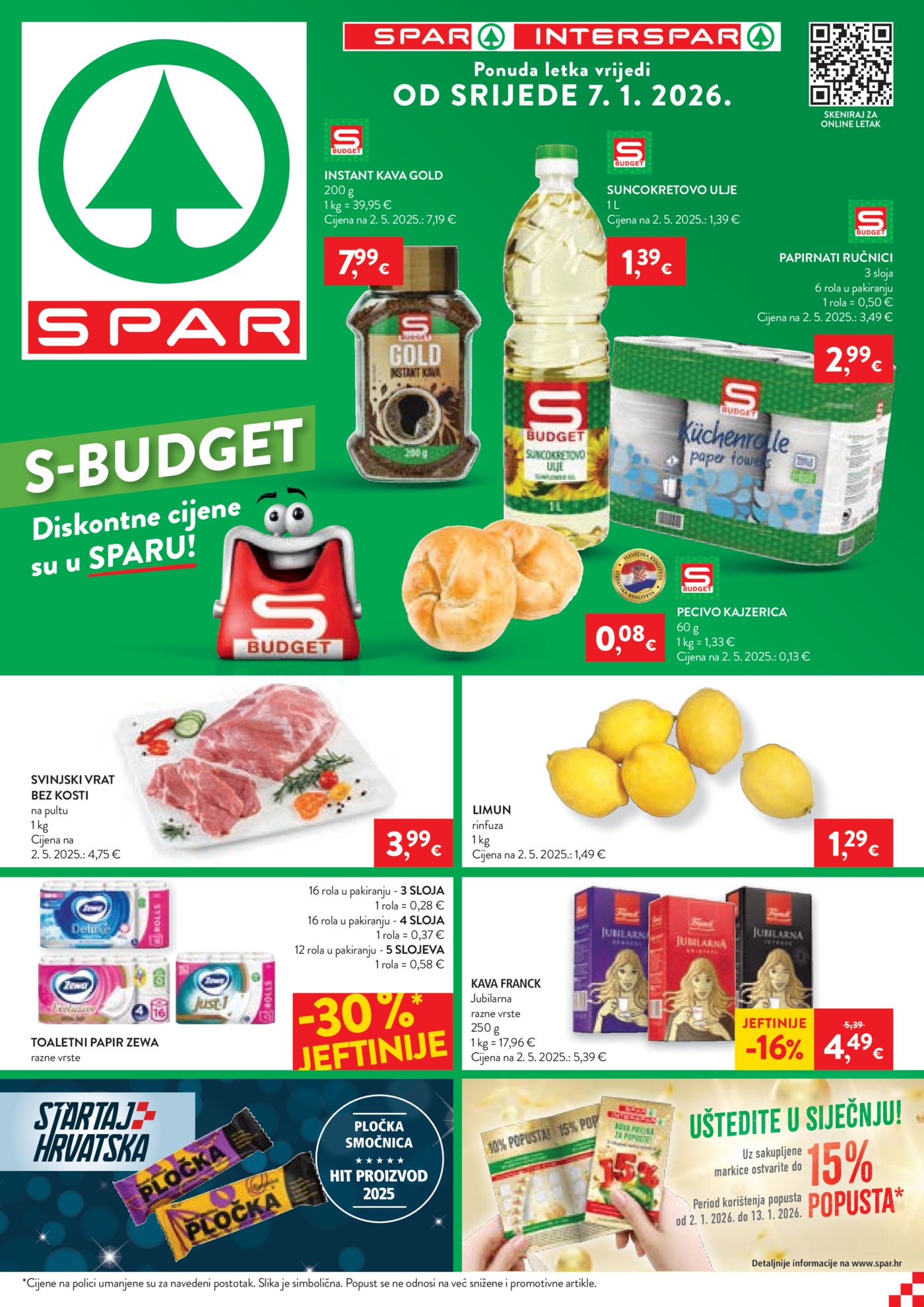 SPAR katalog akcija 07.01.-13.01.2026.
