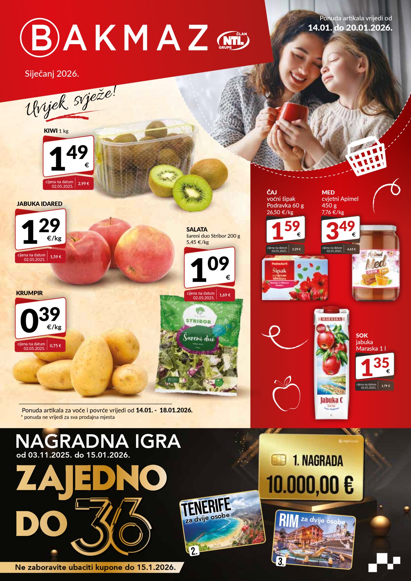 Bakmaz katalog Akcija 14.01. - 20.01.2026.
