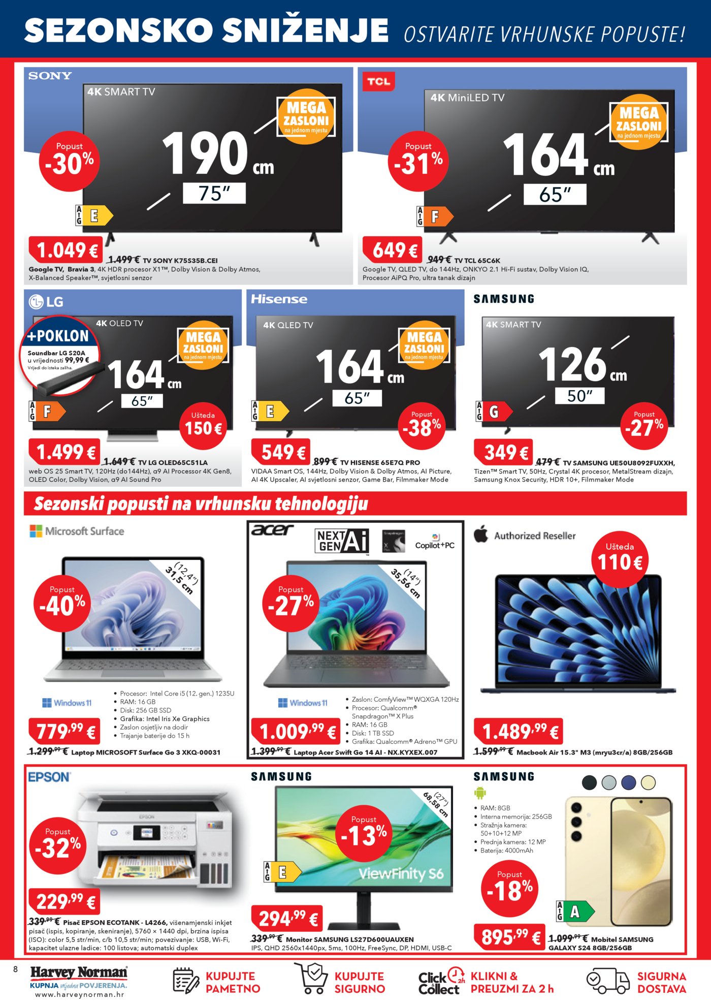 Harvey Norman katalog Akcija 07.01. - 21.01.2026.