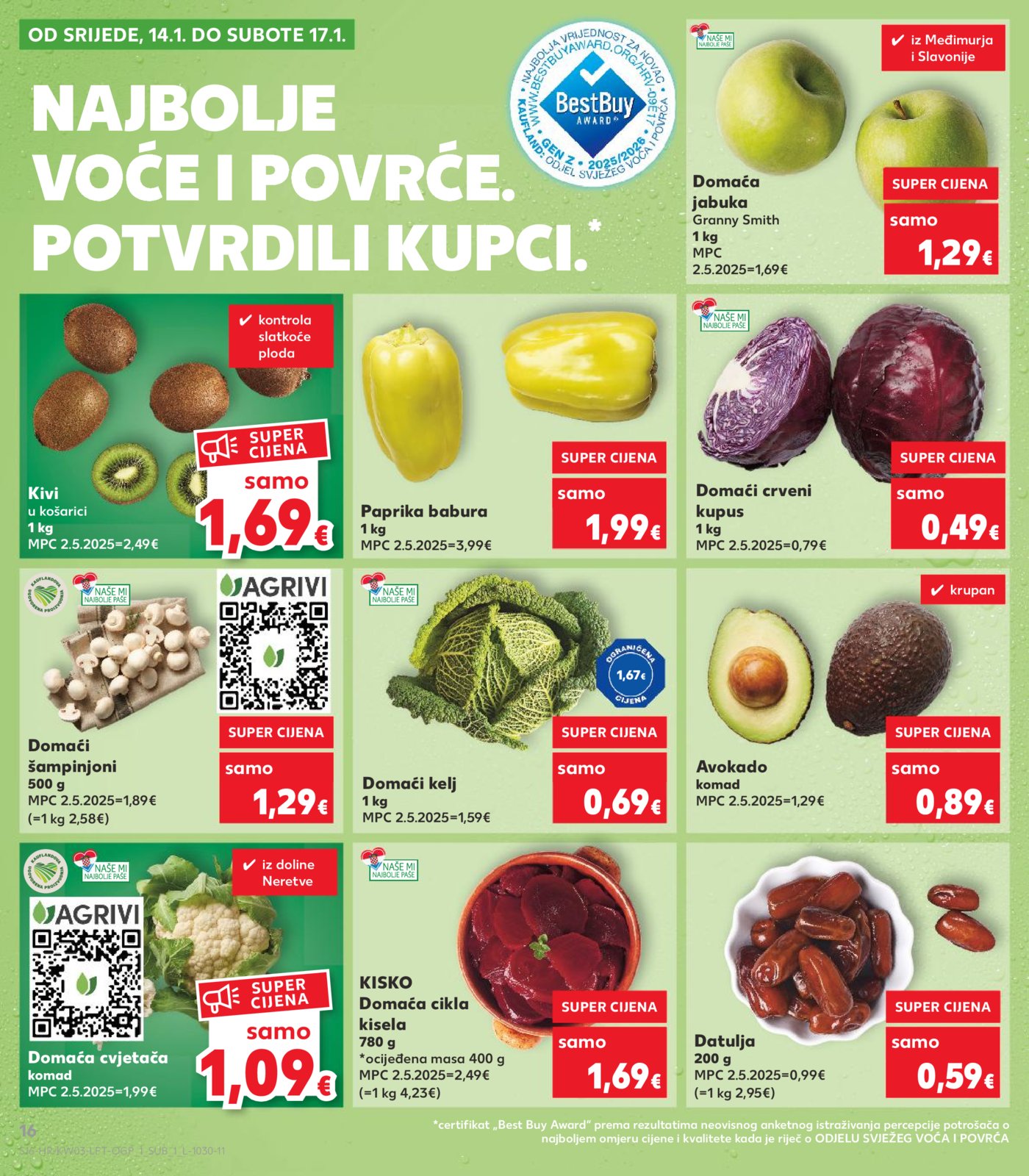 Kaufland katalog Akcija 14.01. - 20.01.2026. Odabrane poslovnice