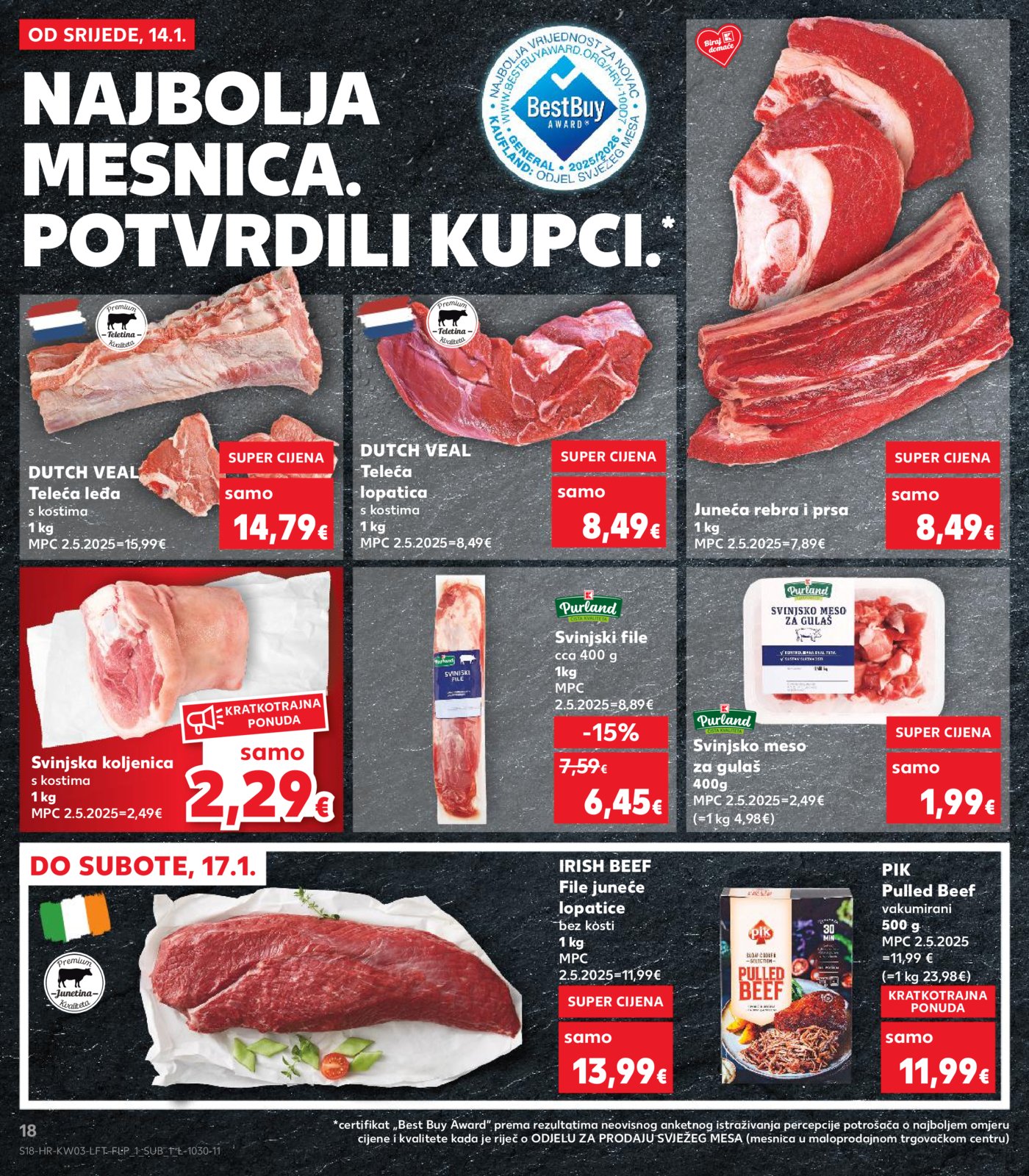 Kaufland katalog Akcija 14.01. - 20.01.2026. Odabrane poslovnice