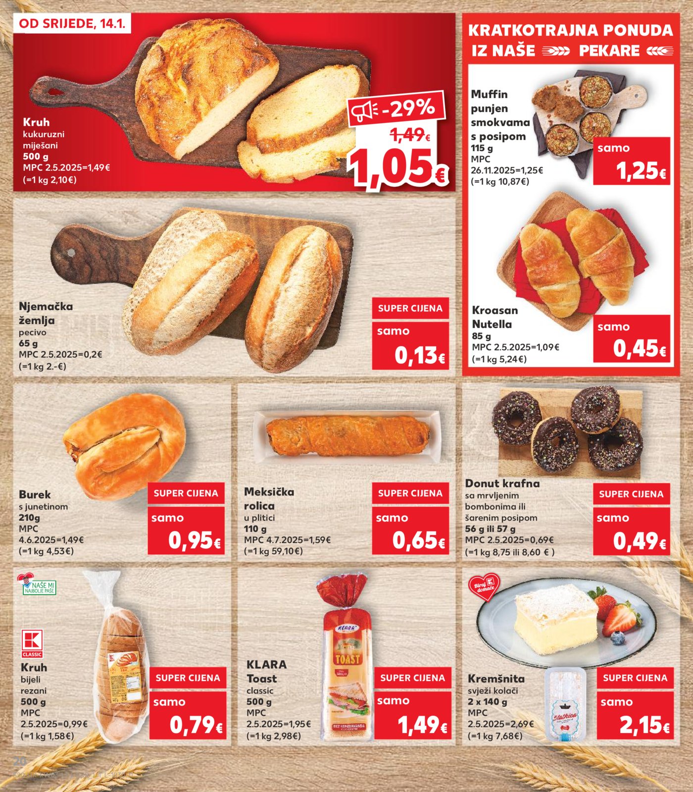 Kaufland katalog Akcija 14.01. - 20.01.2026. Odabrane poslovnice