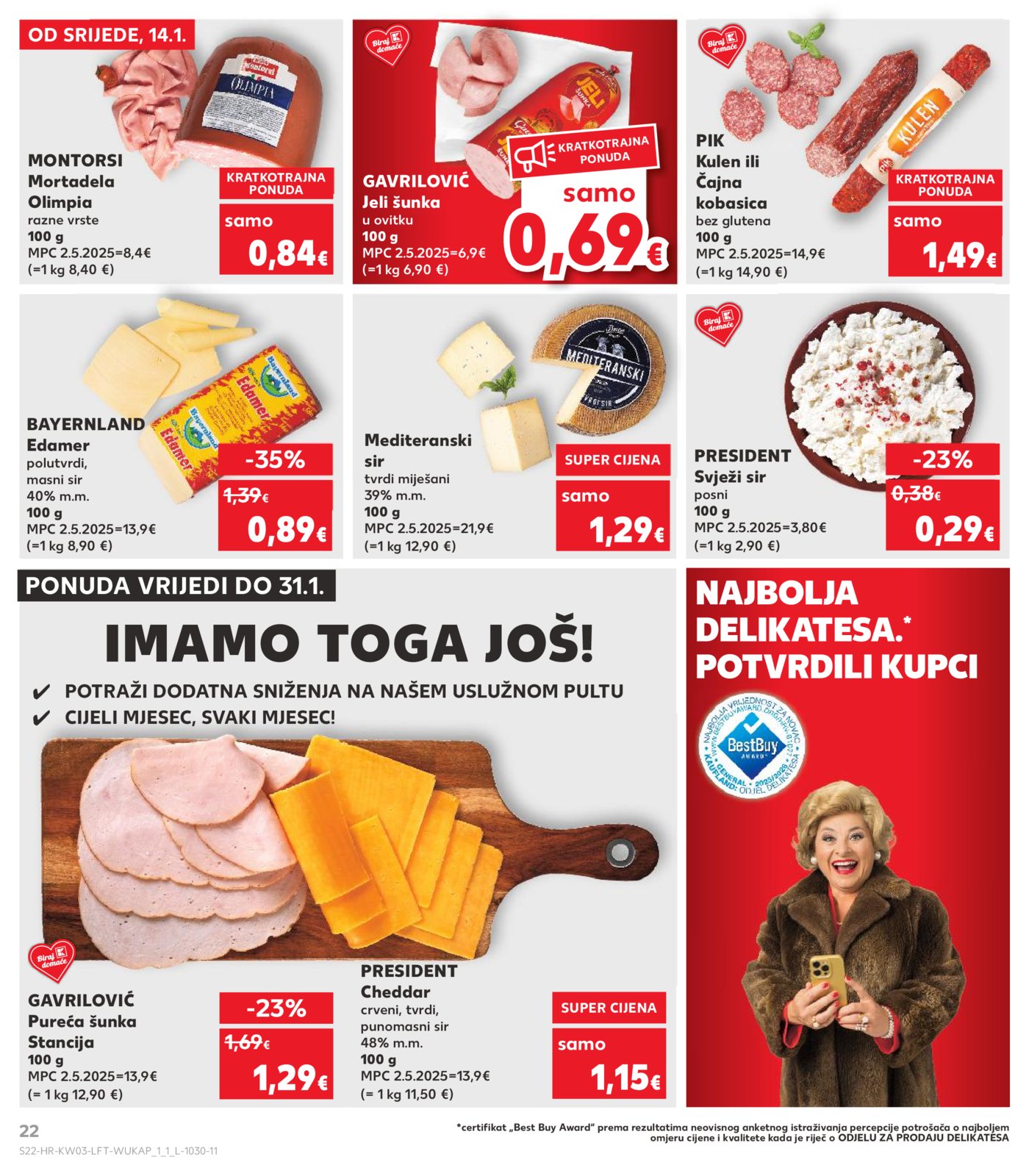 Kaufland katalog Akcija 14.01. - 20.01.2026. Odabrane poslovnice
