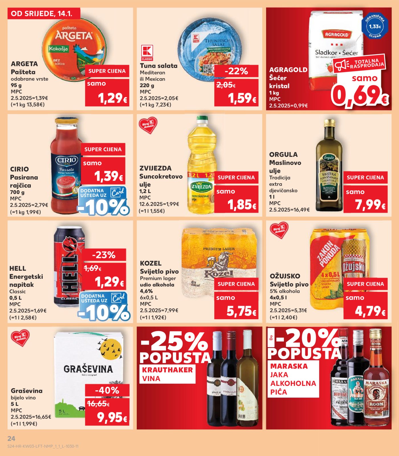 Kaufland katalog Akcija 14.01. - 20.01.2026. Odabrane poslovnice