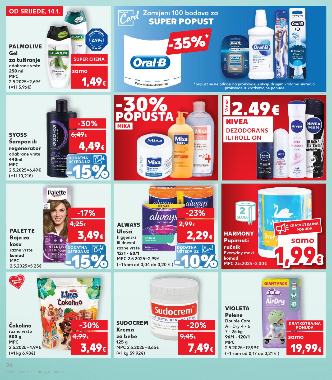 Kaufland katalog Akcija 14.01. - 20.01.2026. Odabrane poslovnice
