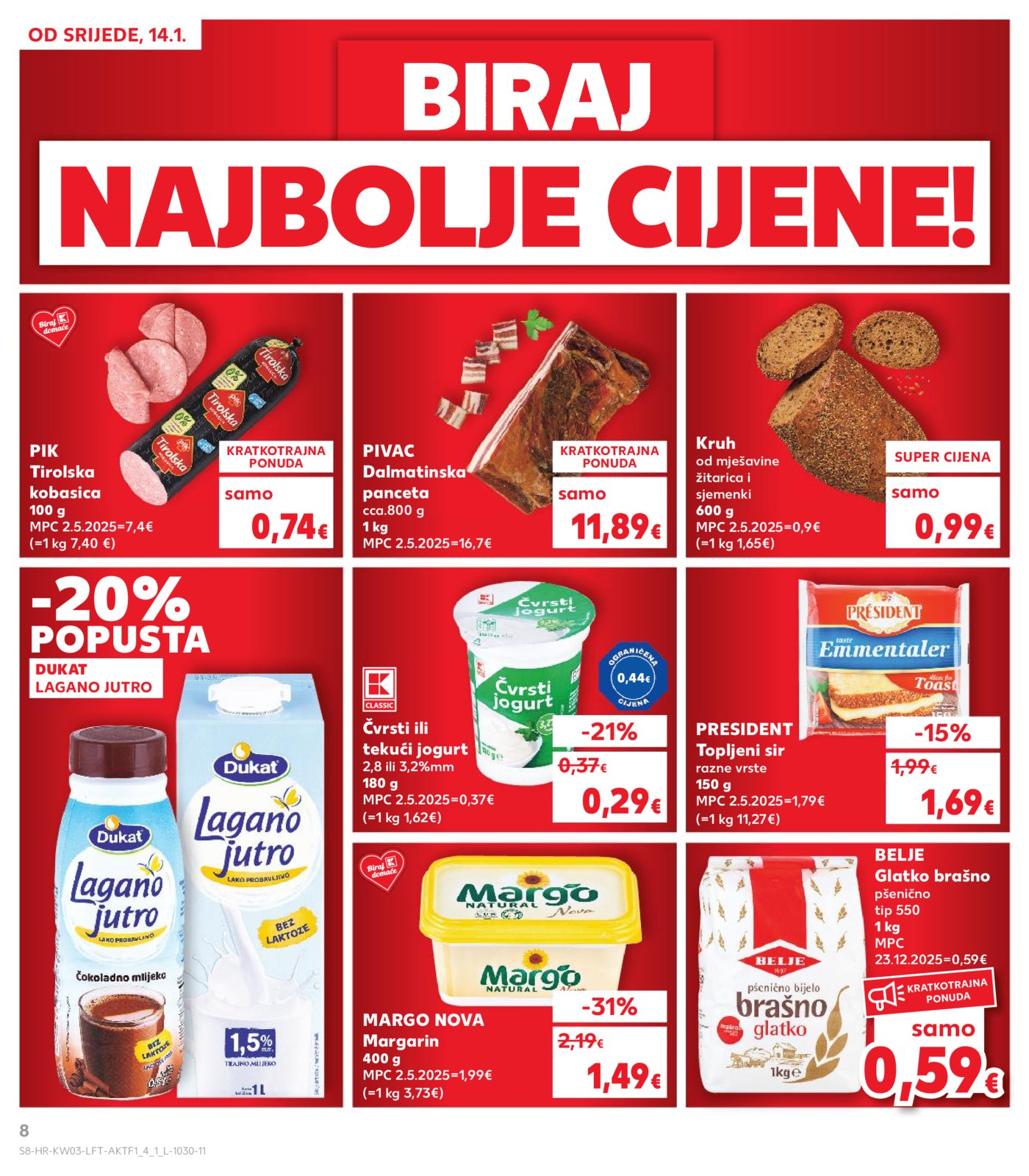 Kaufland katalog Akcija 14.01. - 20.01.2026. Odabrane poslovnice