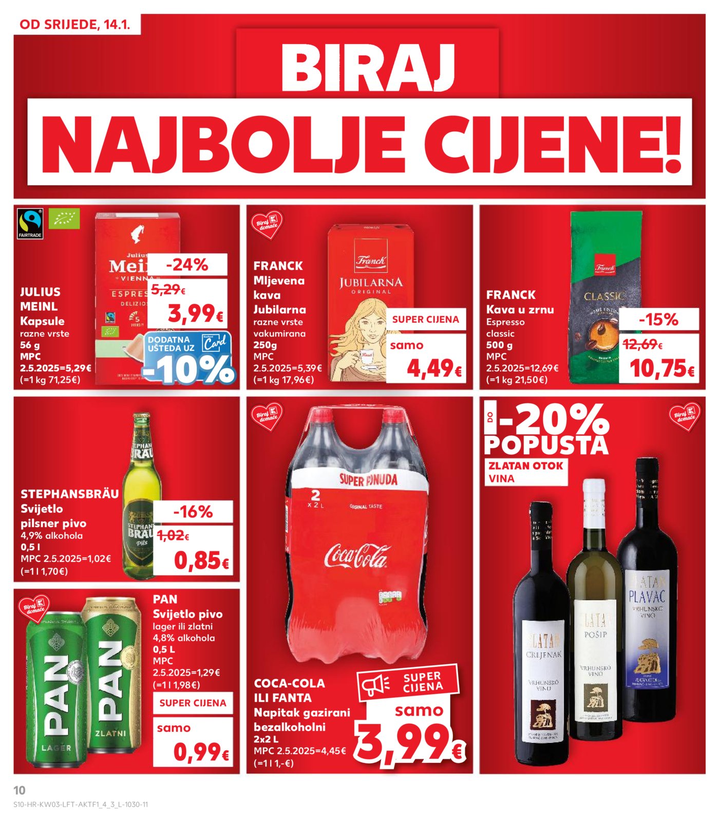 Kaufland katalog Akcija 14.01. - 20.01.2026. Odabrane poslovnice