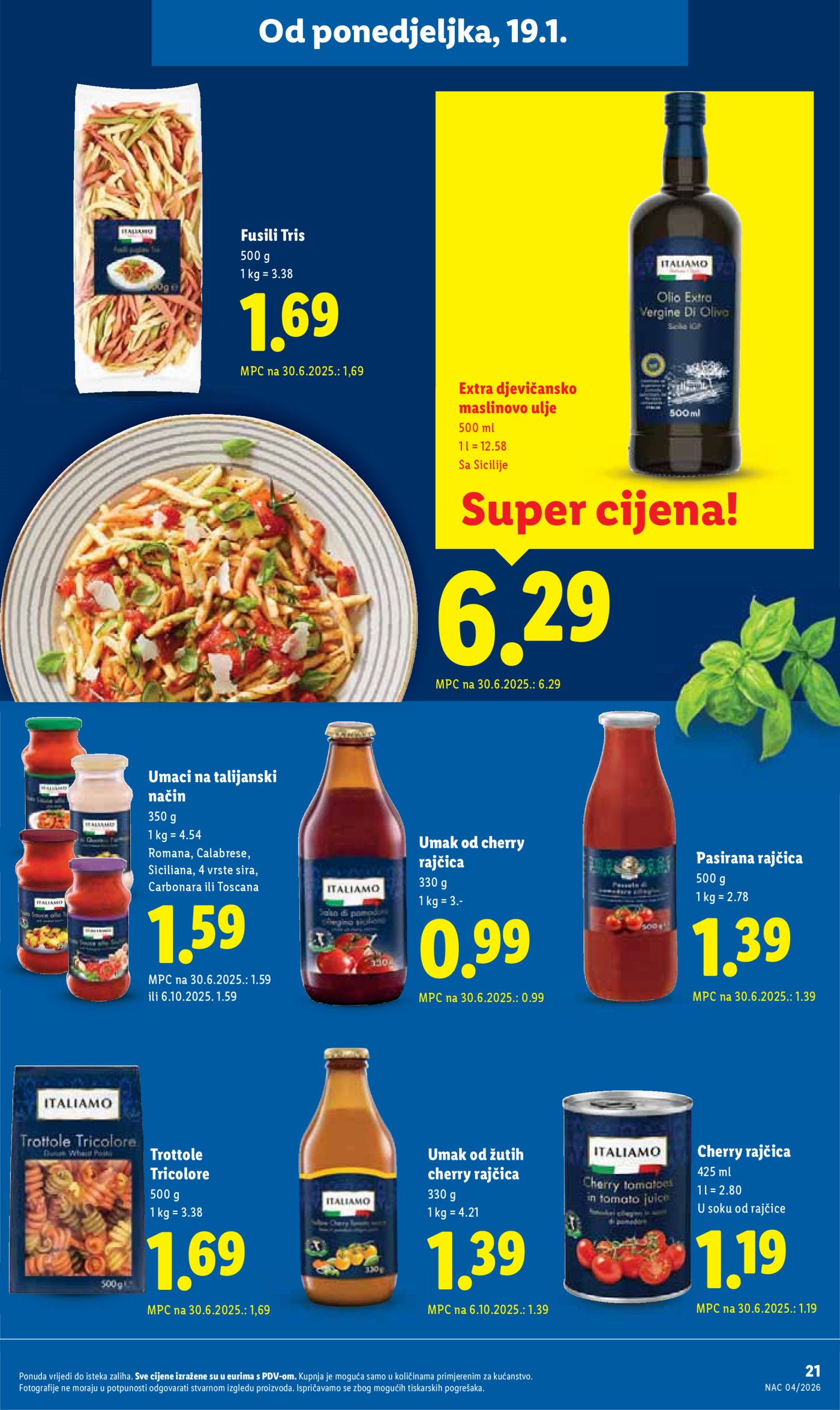 Lidl Super ponuda od ponedjeljka 19.01.-25.01.20256