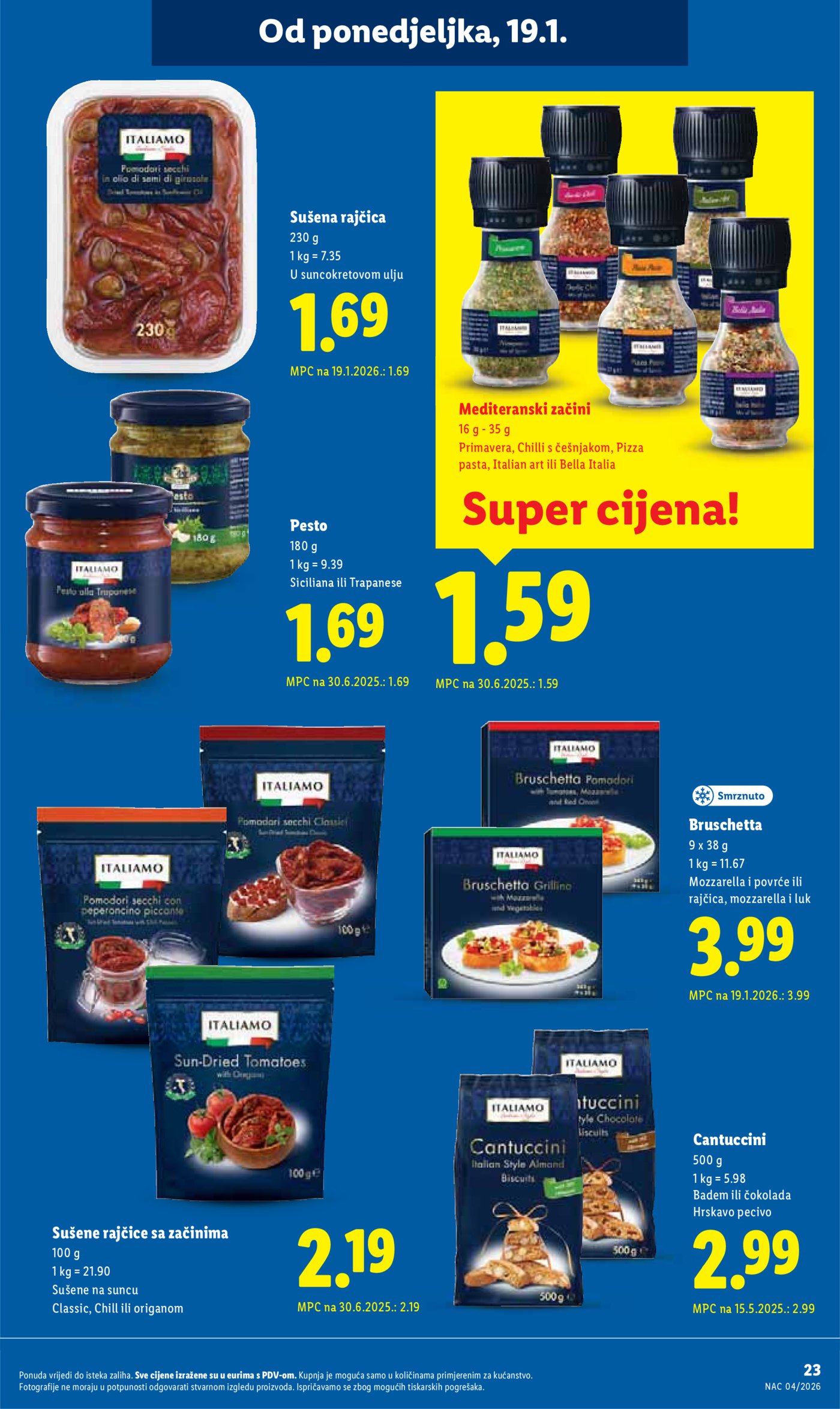Lidl Super ponuda od ponedjeljka 19.01.-25.01.20256