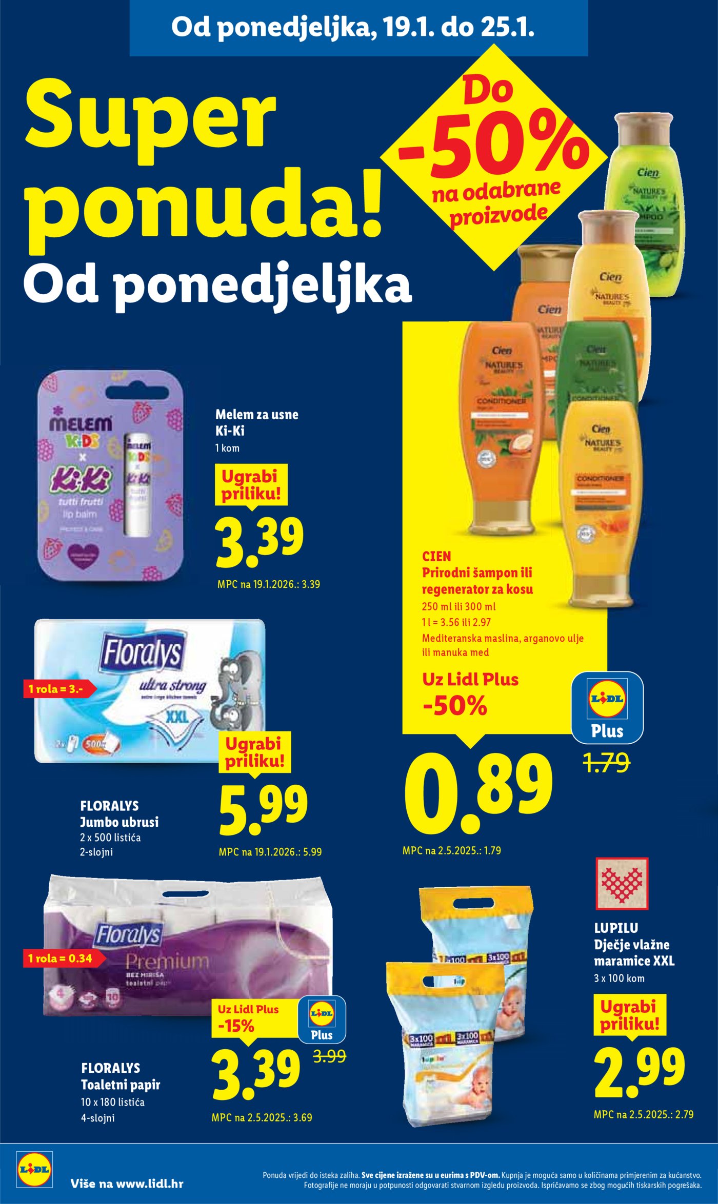Lidl Super ponuda od ponedjeljka 19.01.-25.01.20256