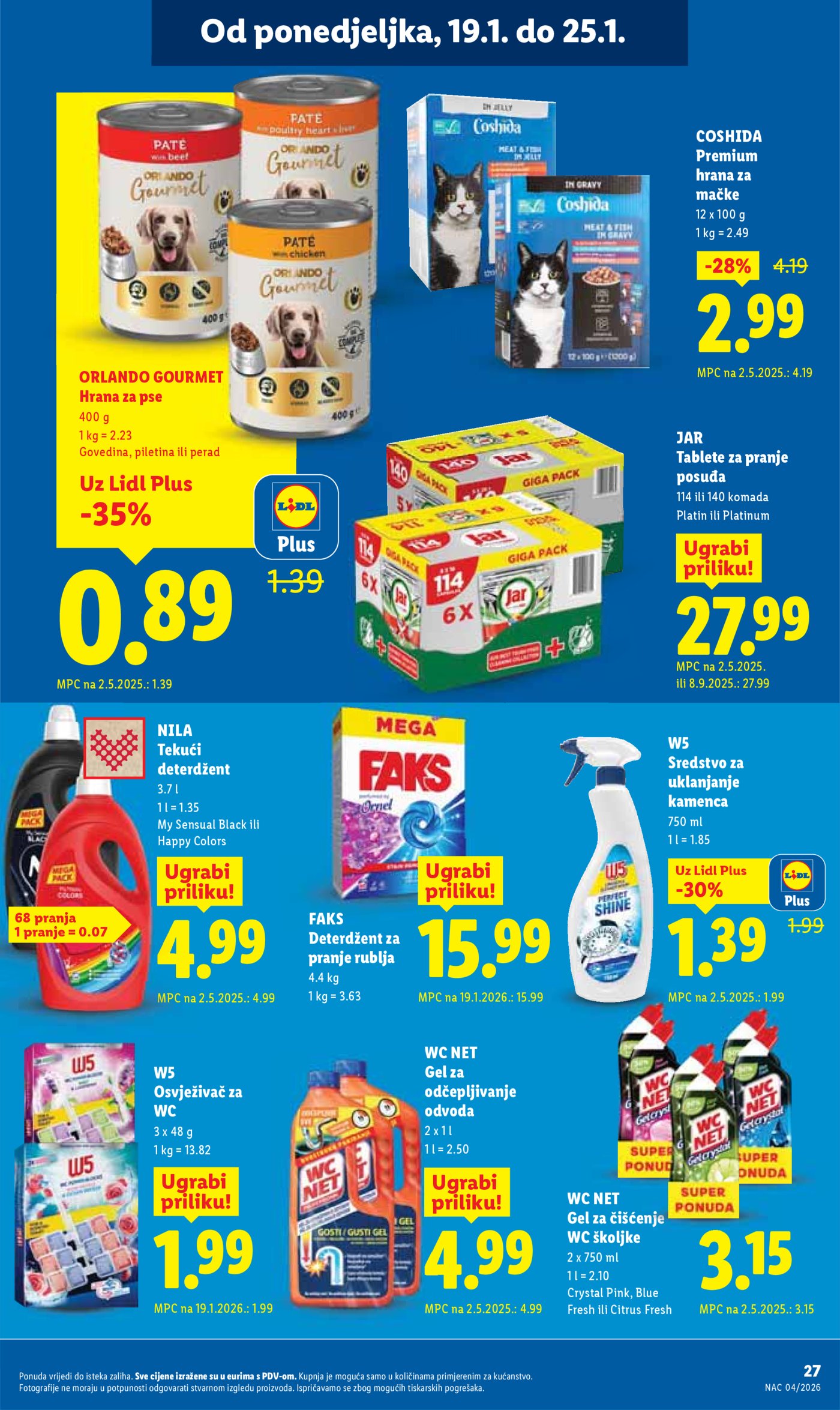 Lidl Super ponuda od ponedjeljka 19.01.-25.01.20256