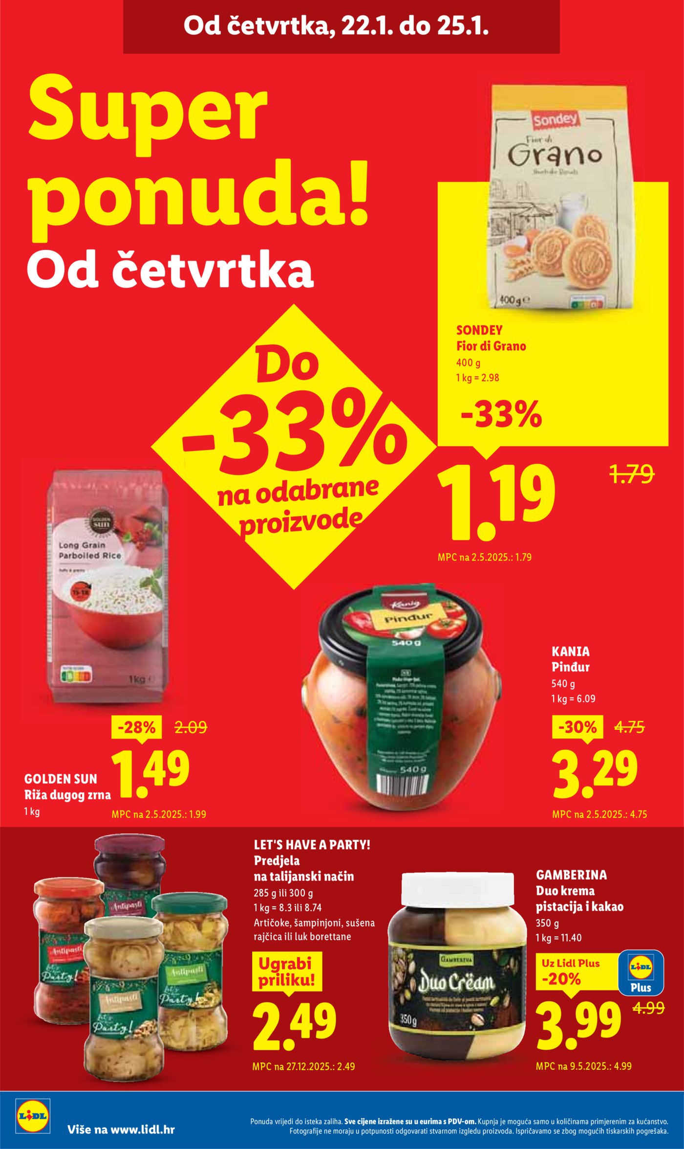 Lidl Super ponuda od ponedjeljka 19.01.-25.01.20256