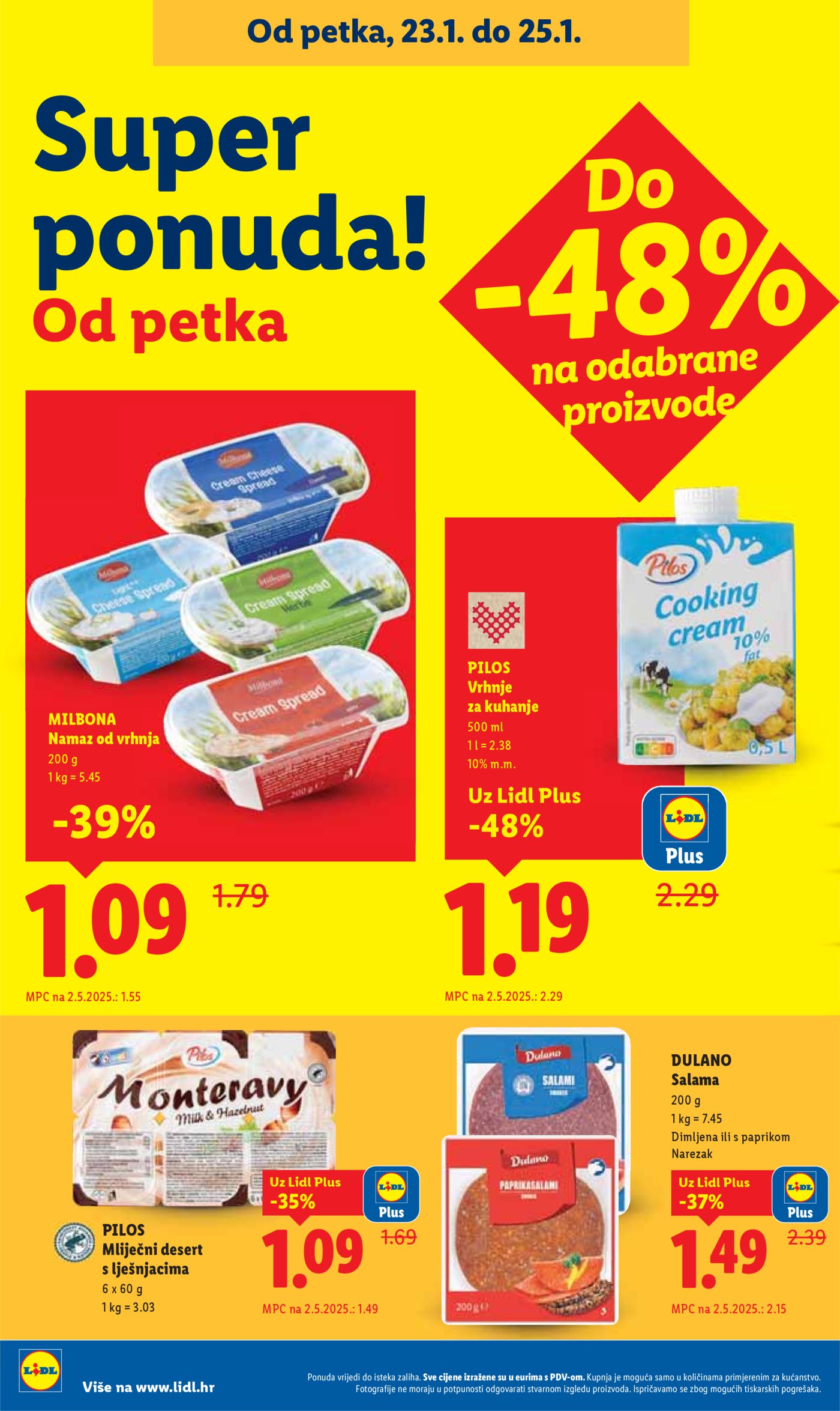 Lidl Super ponuda od ponedjeljka 19.01.-25.01.20256
