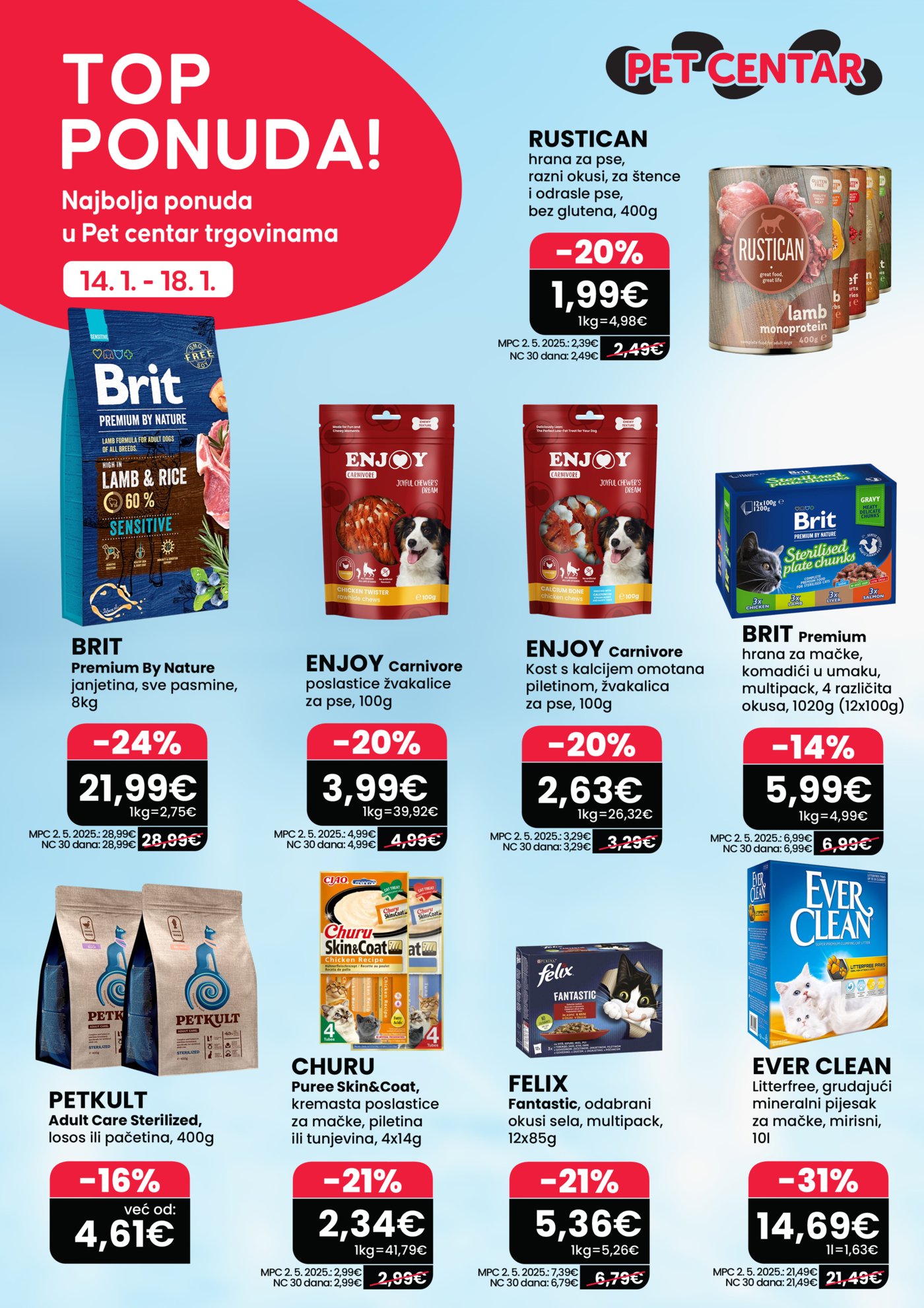 Pet centar Top ponuda 14.01. - 18.01.2026.