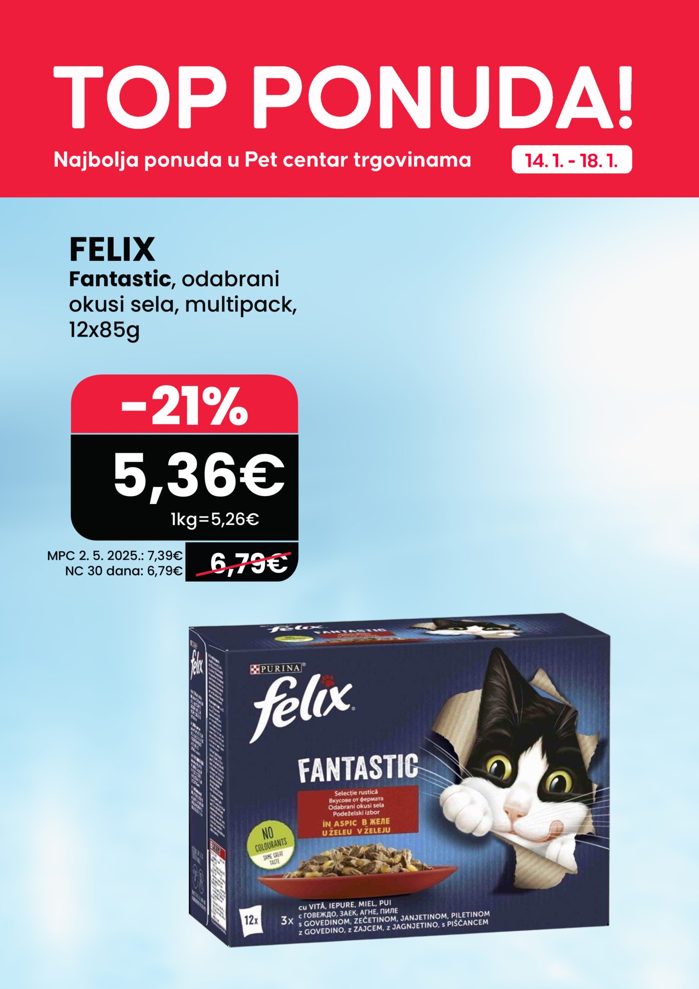 Pet centar Top ponuda 14.01. - 18.01.2026.