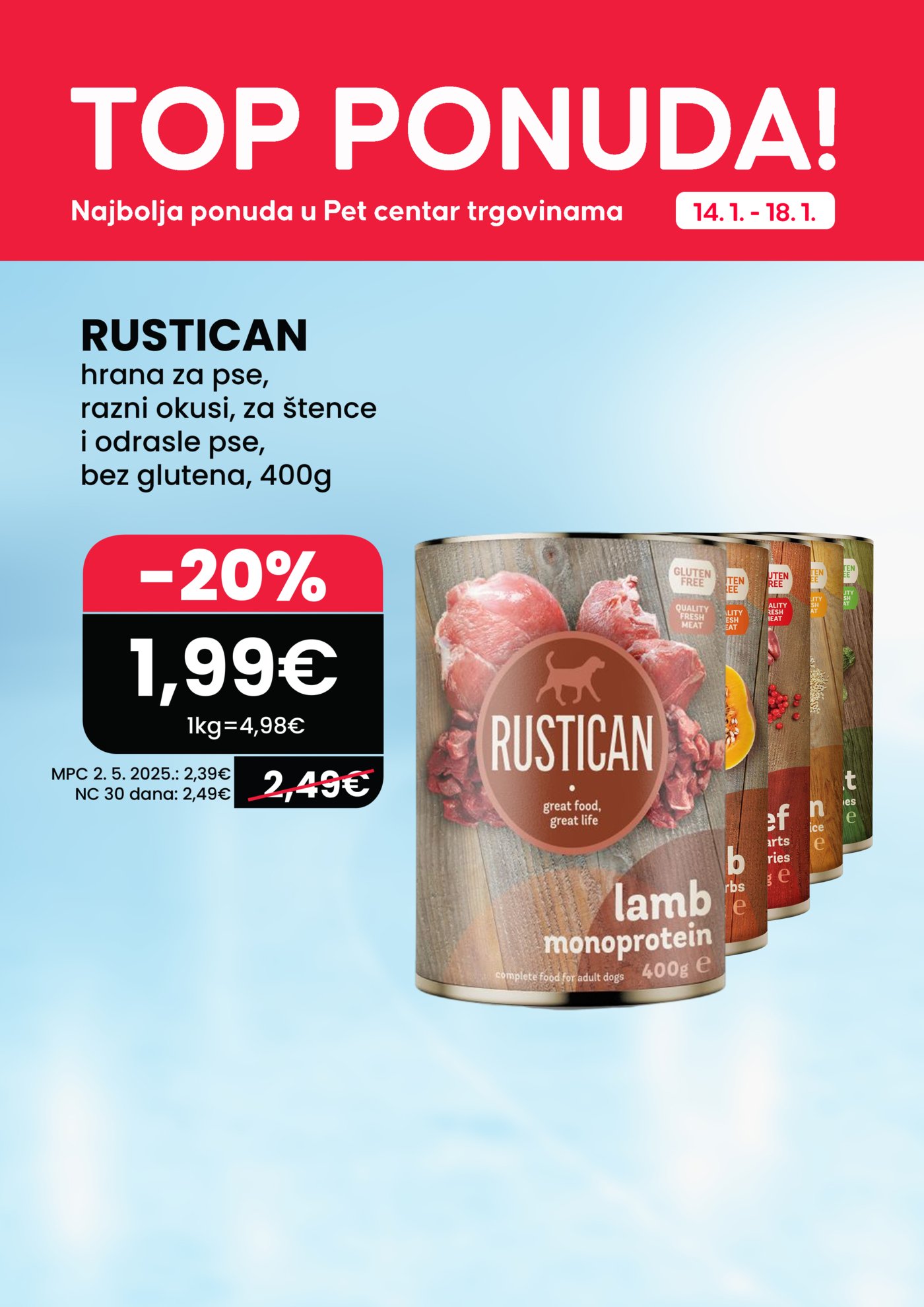 Pet centar Top ponuda 14.01. - 18.01.2026.