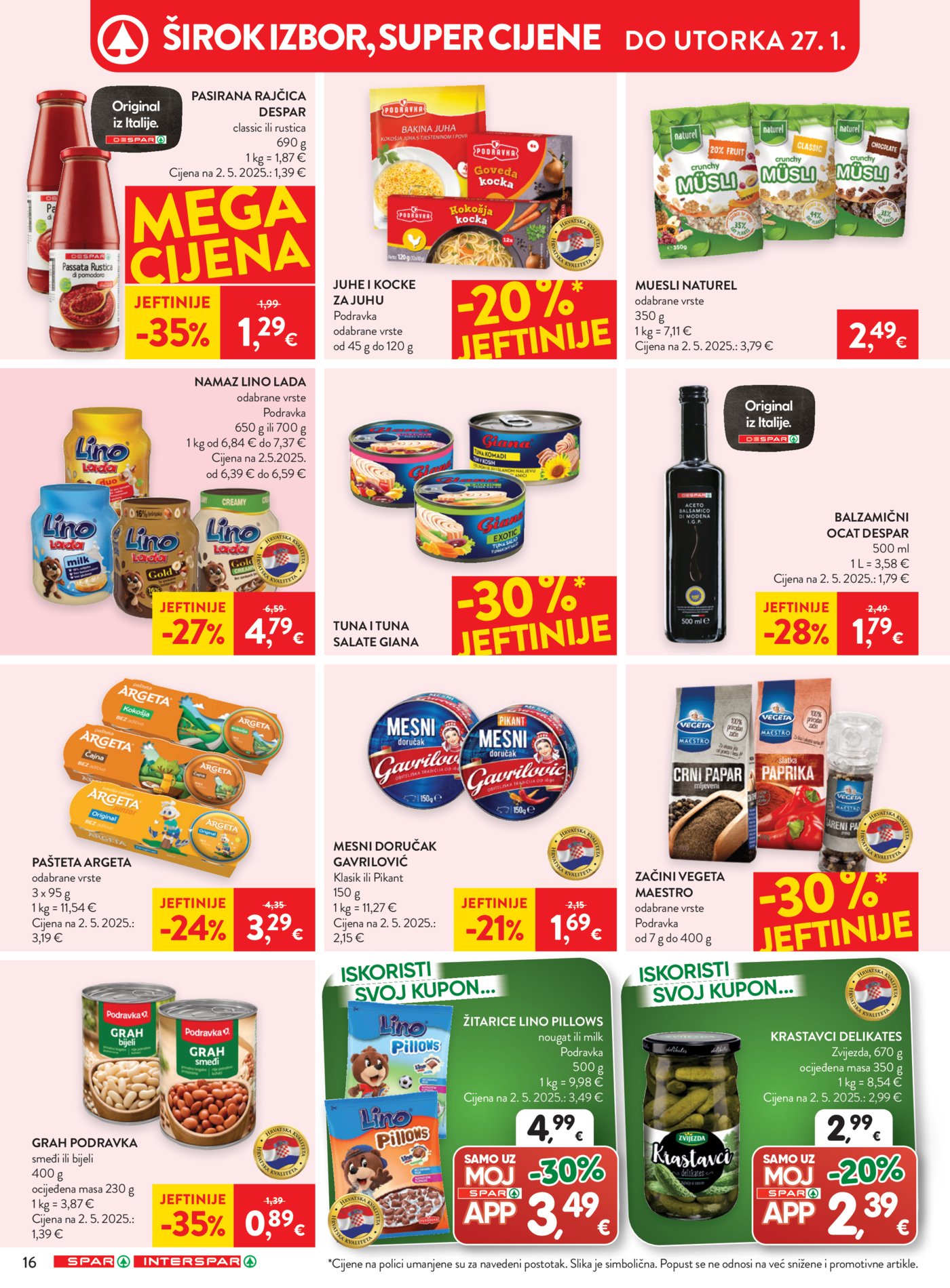 SPAR - INTERSPAR katalog Akcija 21.01. - 27.01.2026.