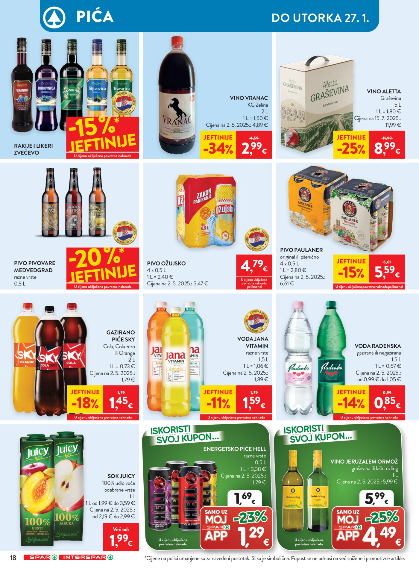 SPAR - INTERSPAR katalog Akcija 21.01. - 27.01.2026.