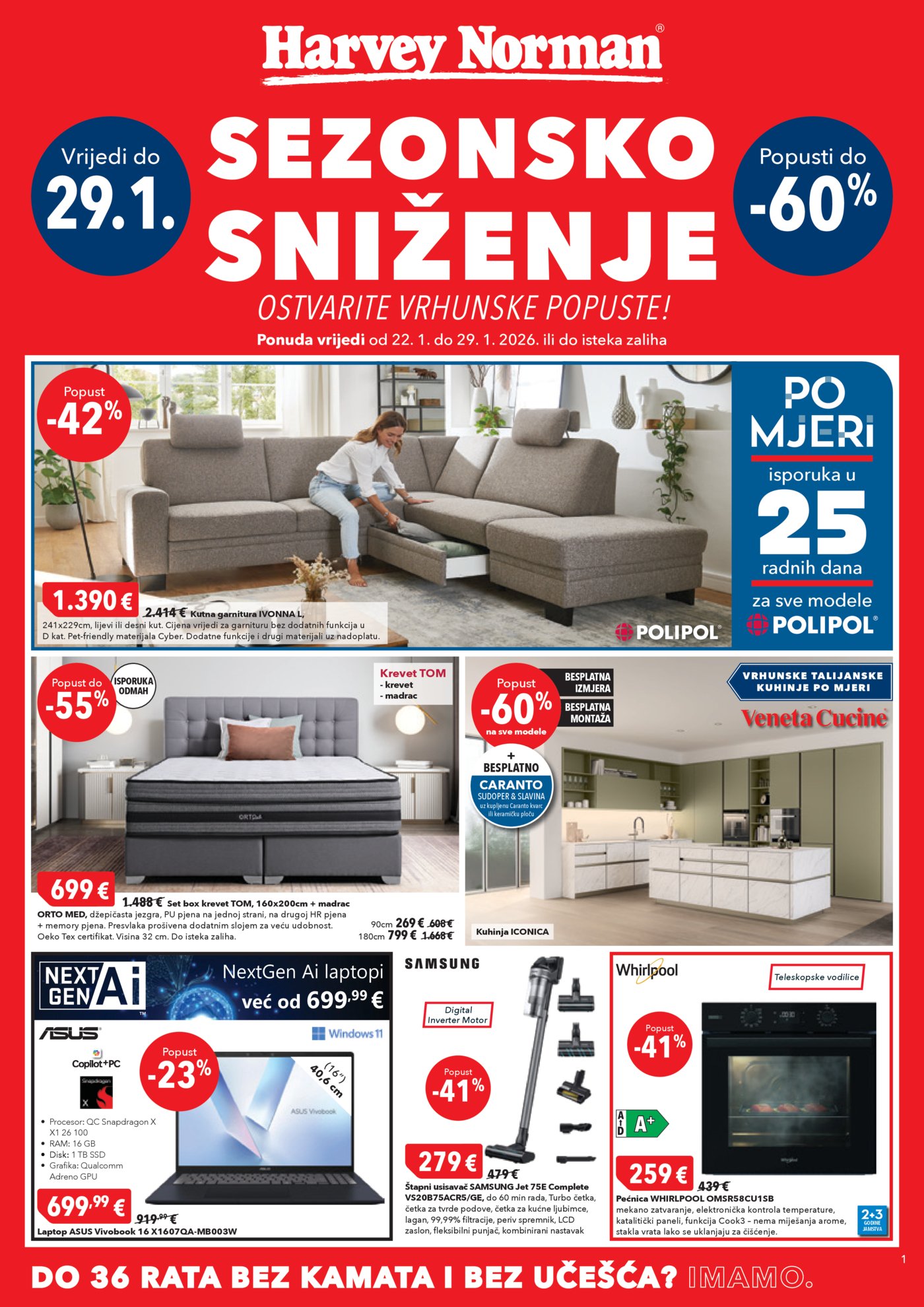 Harvey Norman Sezonsko Sniženje 22.1. - 29.1.2026.