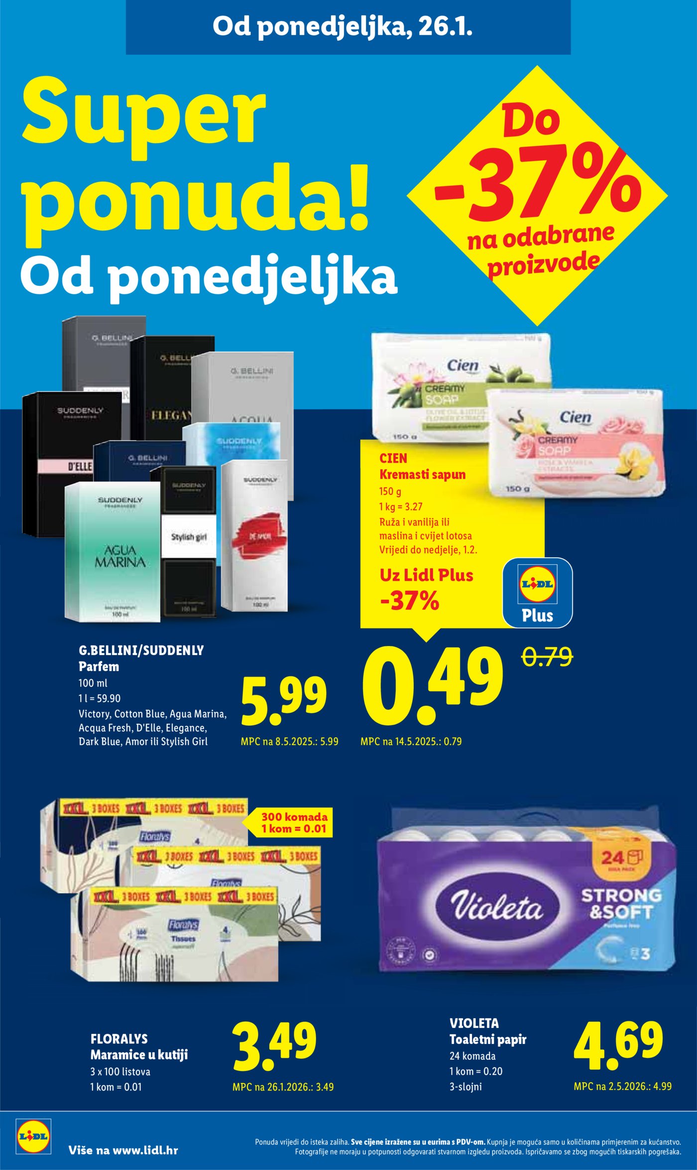Lidl katalog Super ponuda od ponedjeljka 26.01. - 01.02.2026.