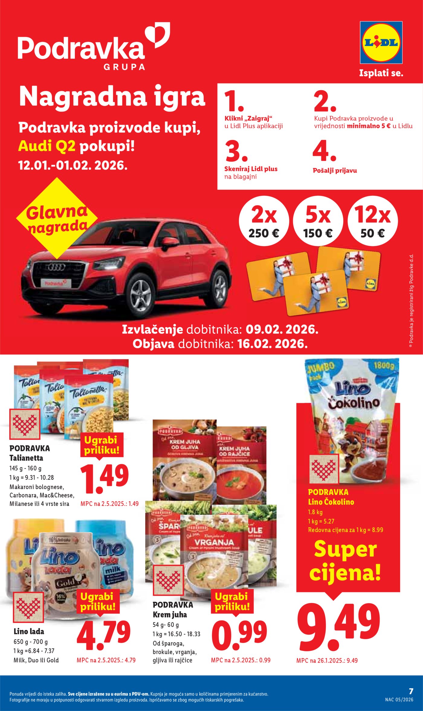 Lidl katalog Super ponuda od ponedjeljka 26.01. - 01.02.2026.