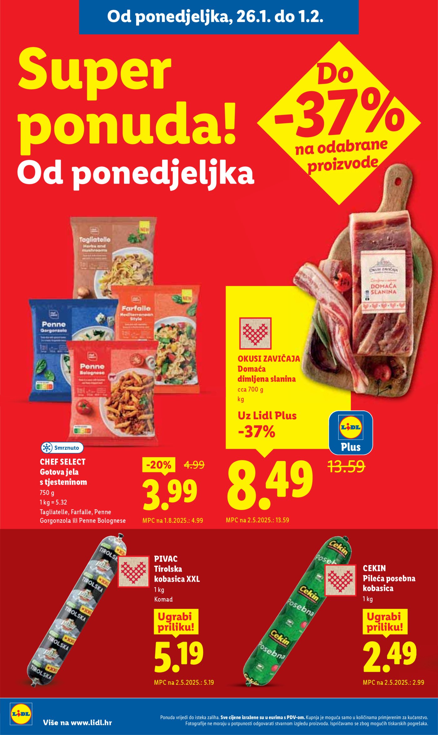Lidl katalog Super ponuda od ponedjeljka 26.01. - 01.02.2026.