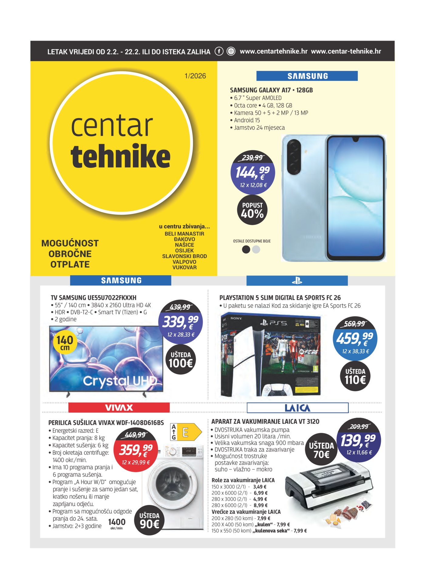 Centar tehnike katalog Akcija 02.02.-22.02.2026.