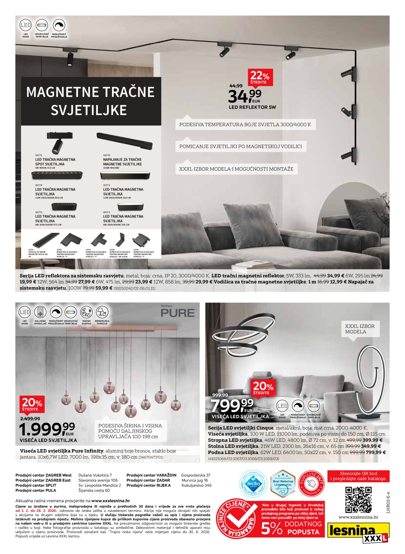 Lesnina katalog moderna rješenja rasvjete 02.02.-28.02.2026.