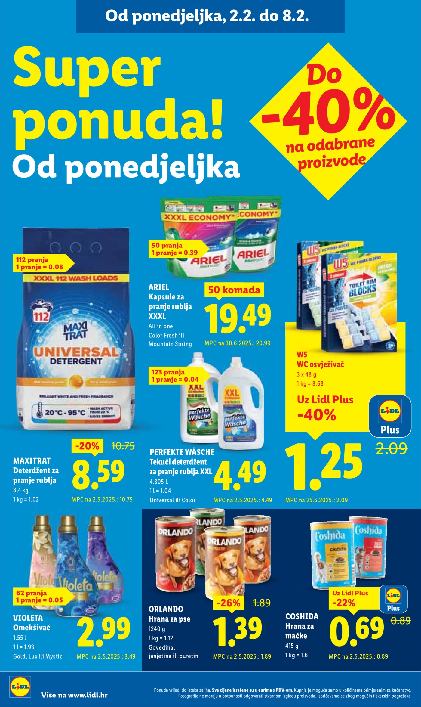 Lidl Super ponuda od ponedjeljka 02.02.-08.02.2026.