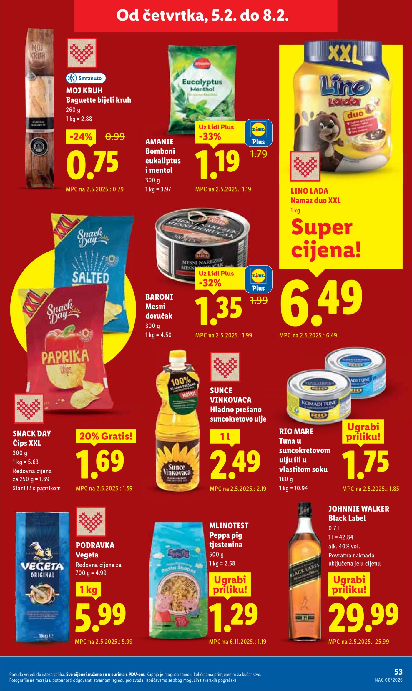 Lidl Super ponuda od ponedjeljka 02.02.-08.02.2026.