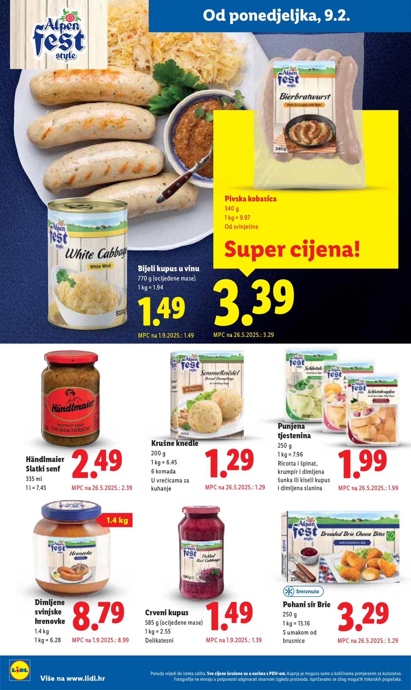 Lidl Super ponuda od ponedjeljka 09.02.-14.02.2026.