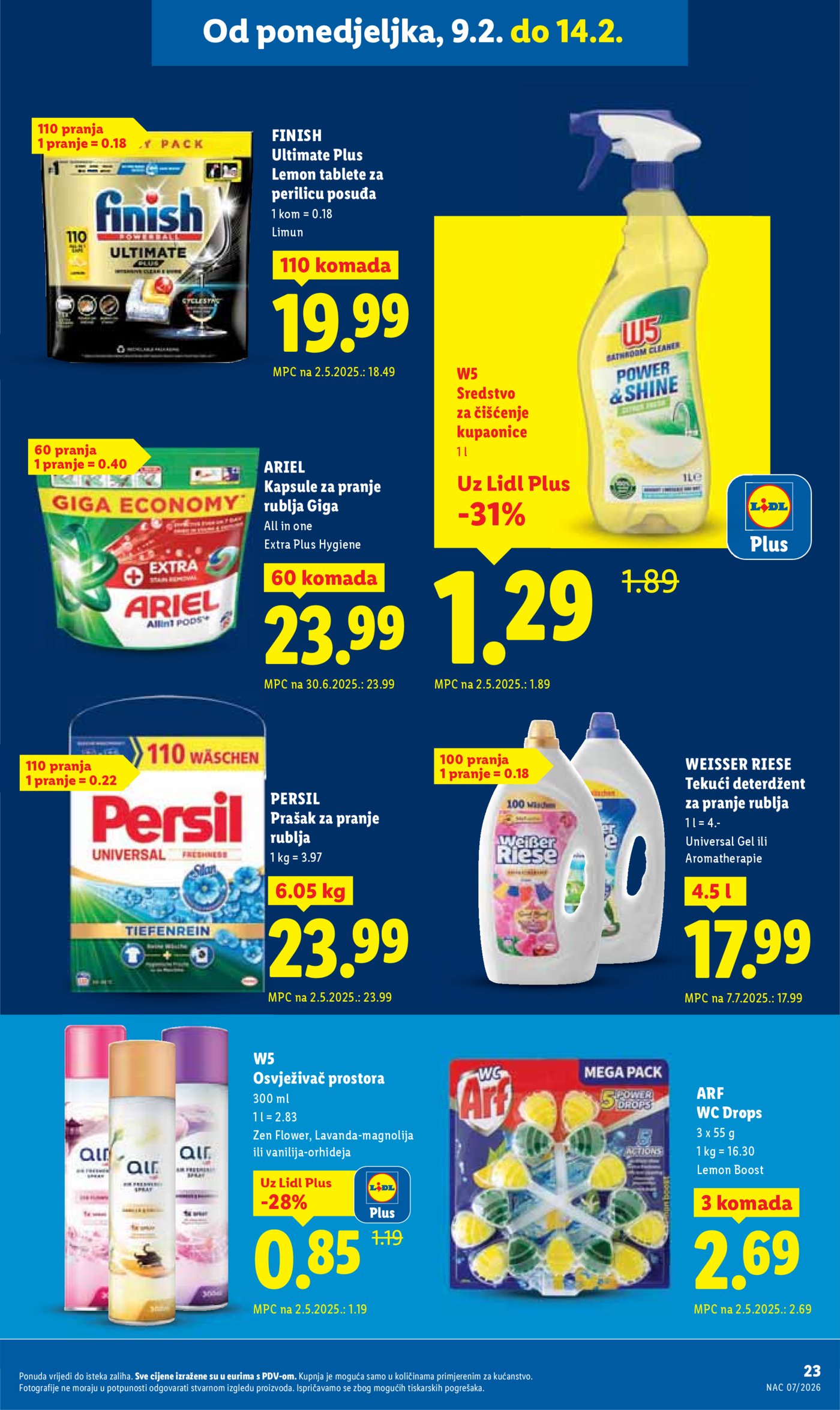 Lidl Super ponuda od ponedjeljka 09.02.-14.02.2026.