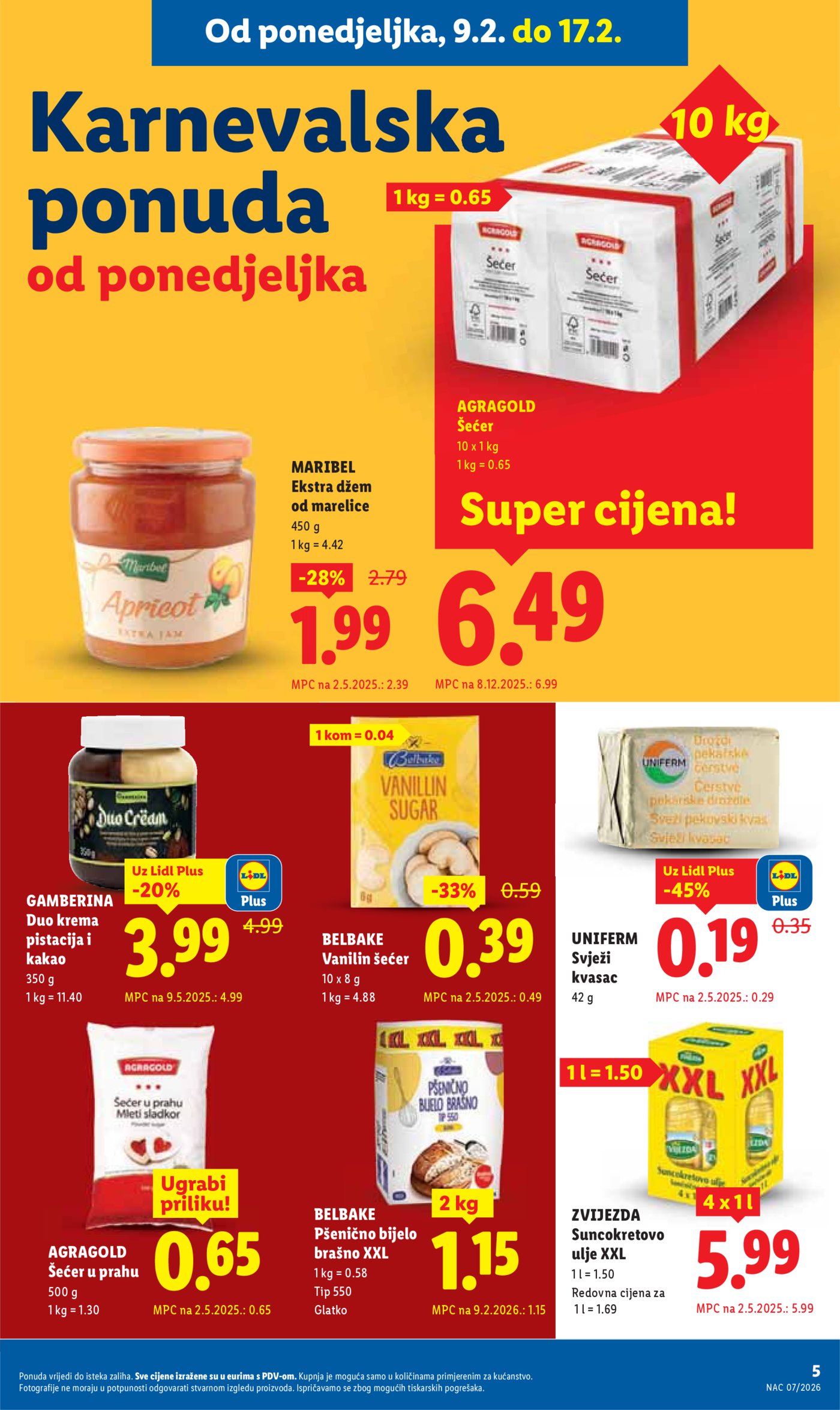 Lidl Super ponuda od ponedjeljka 09.02.-14.02.2026.