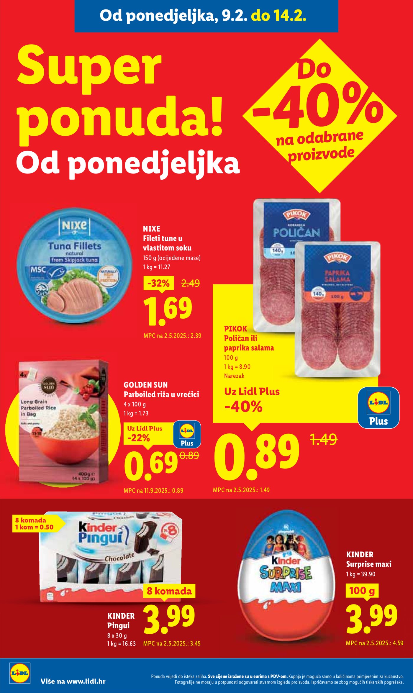 Lidl Super ponuda od ponedjeljka 09.02.-14.02.2026.