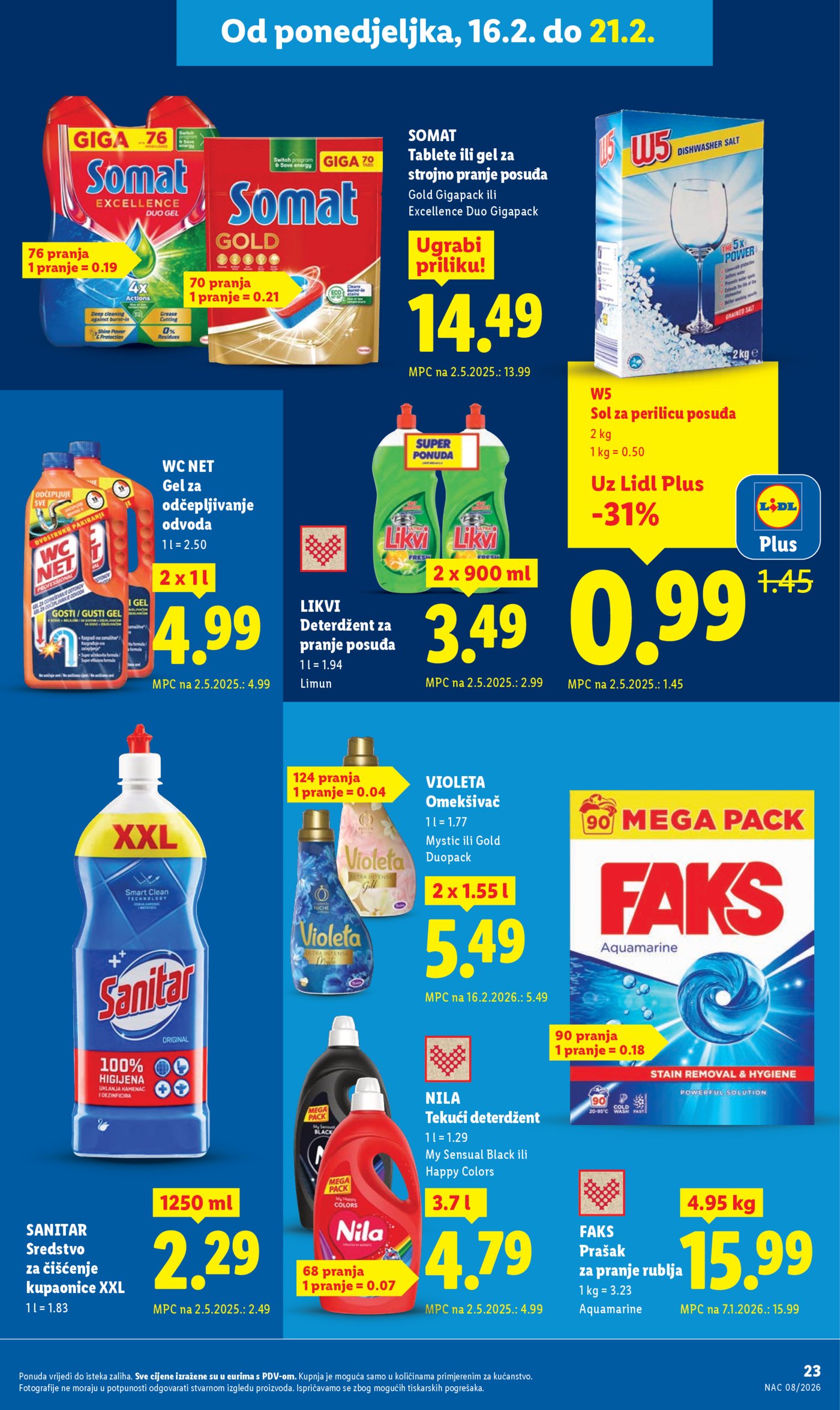 Lidl katalog Super ponuda 16.02.-21.02.2026.